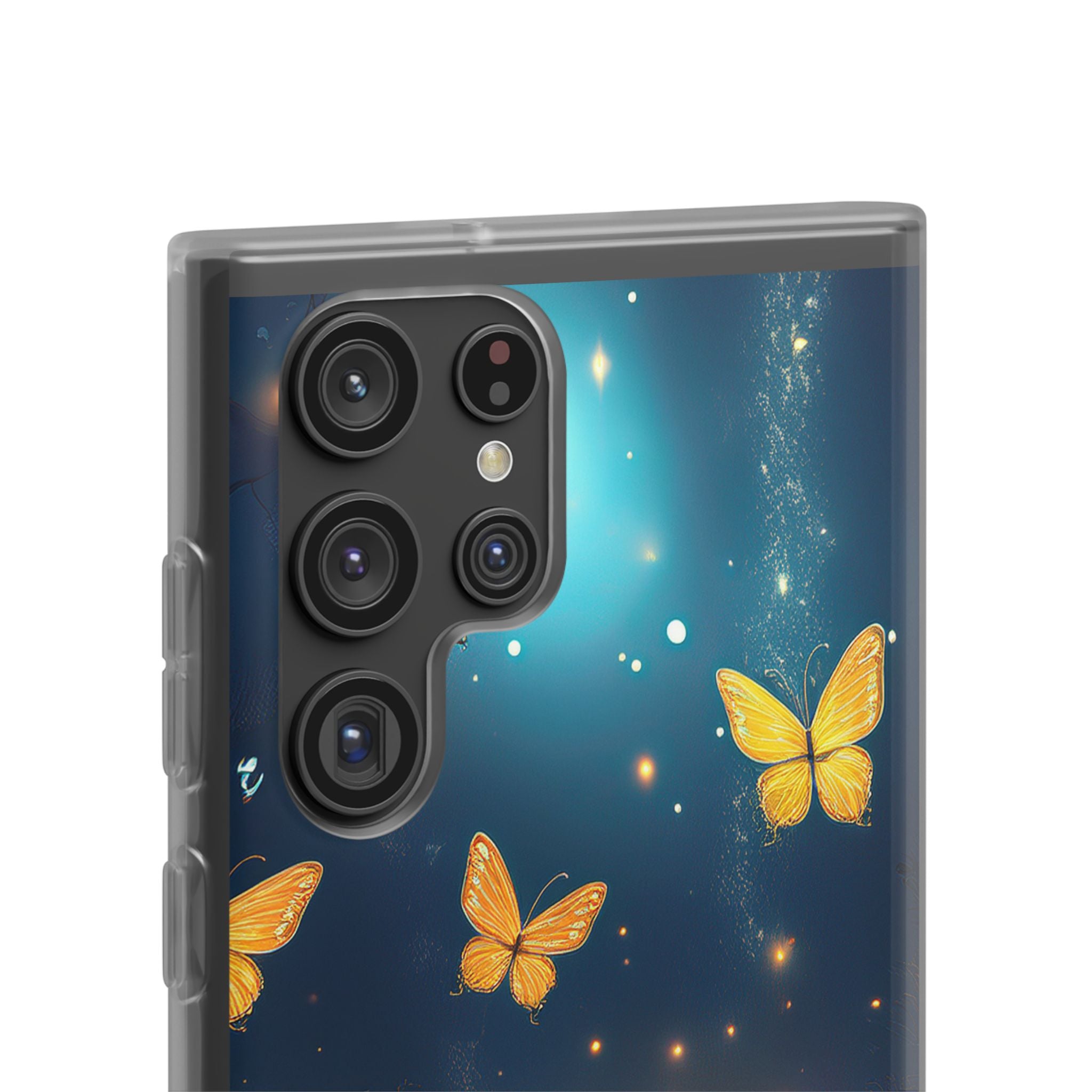 Butterfly Night Sky Phone Case – Glowing Firefly Fantasy for iPhone