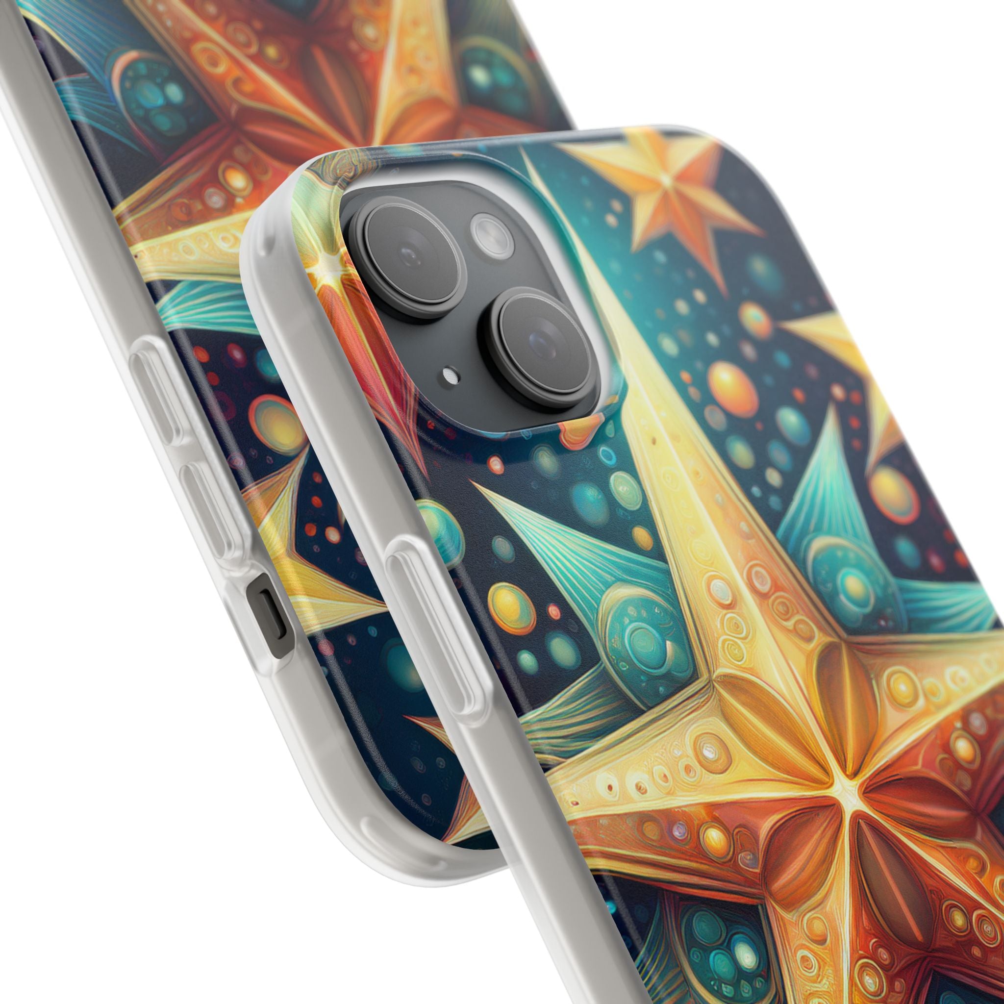 Starburst Galaxy Phone Case — Colorful Cosmic Star Design Flexible Case