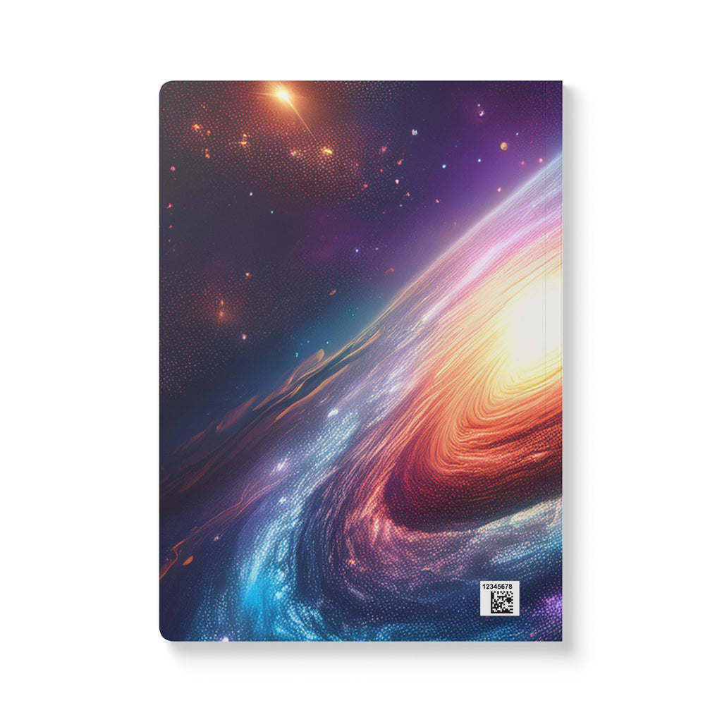 Galaxy Swirl Softcover Journal — Cosmic Space Notebook with Printed Interior