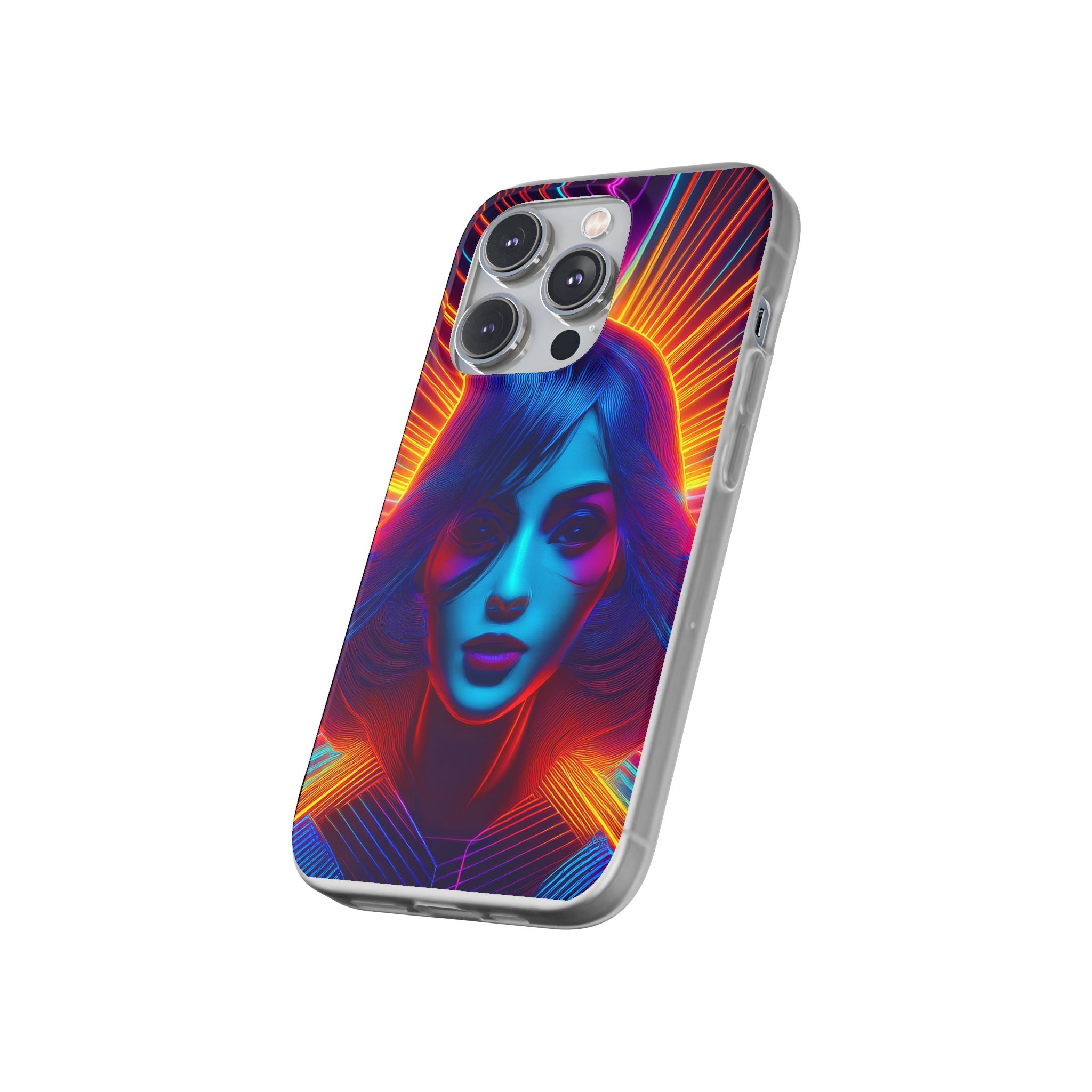 Phone Case — Neon Retro Portrait Mandala