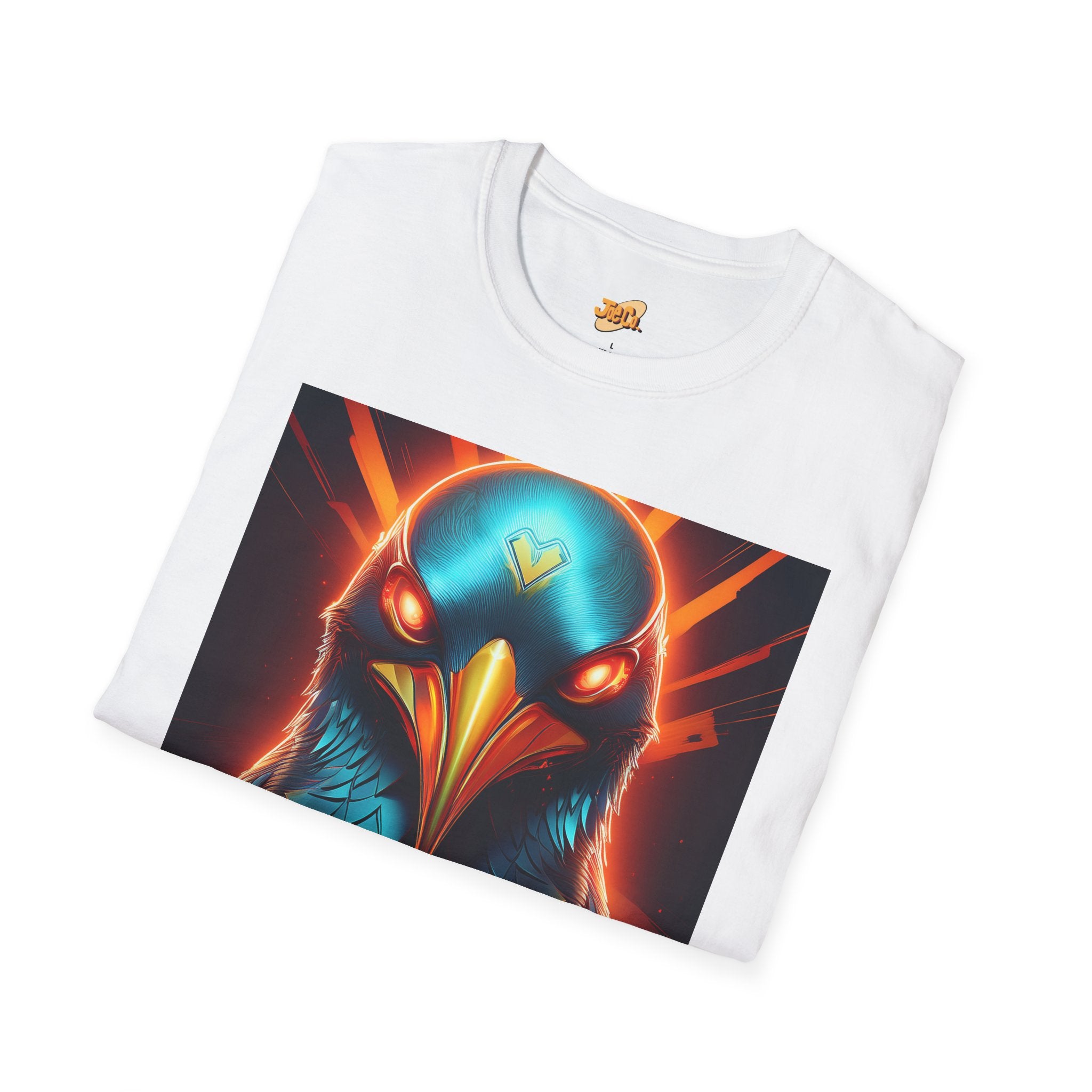 Mystic Raven Graphic T-Shirt — Neon Bird Art Tee