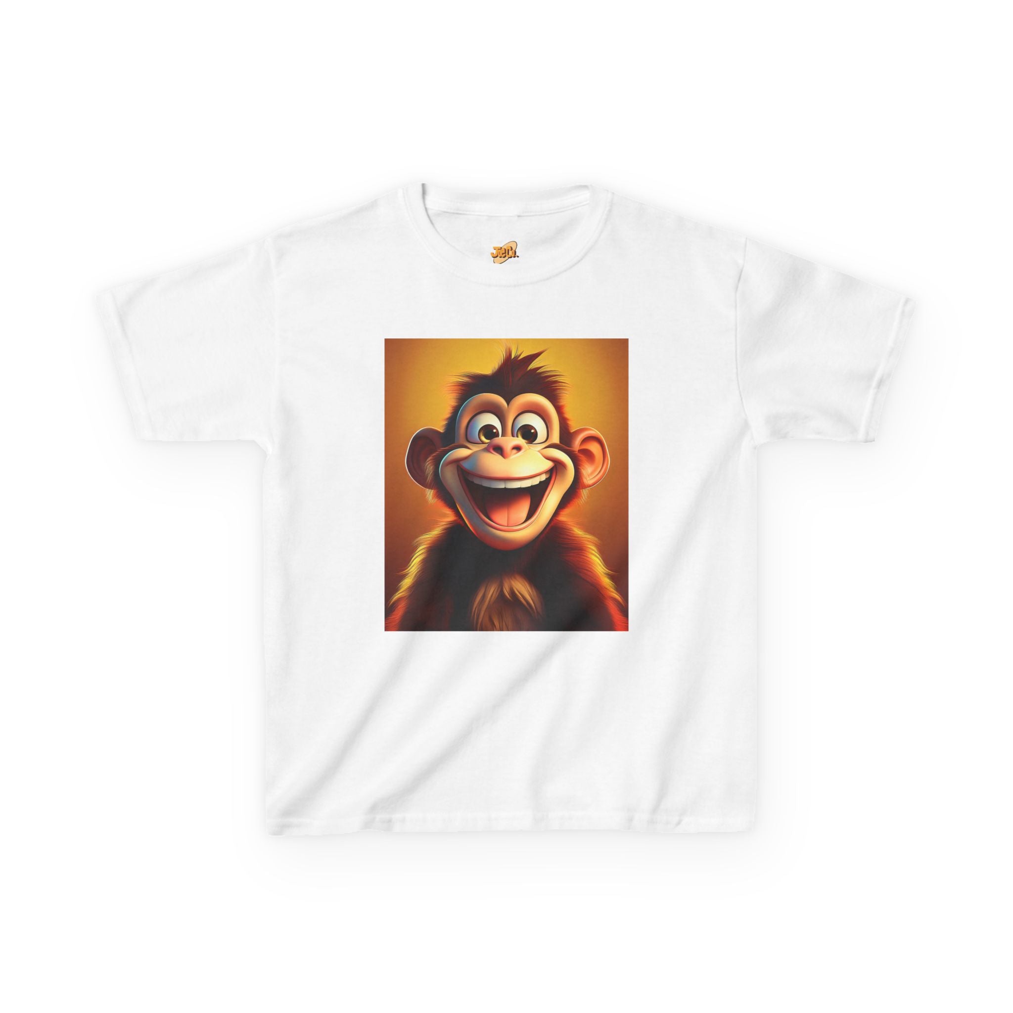 Kids Monkey Smile T‑Shirt — Cute Cartoon Ape Graphic Tee for Toddlers & Children
