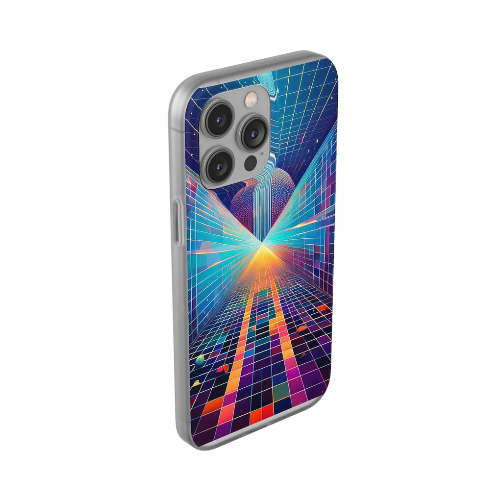 Retro Wave Phone Case — Neon Grid Sci‑Fi iPhone Cover