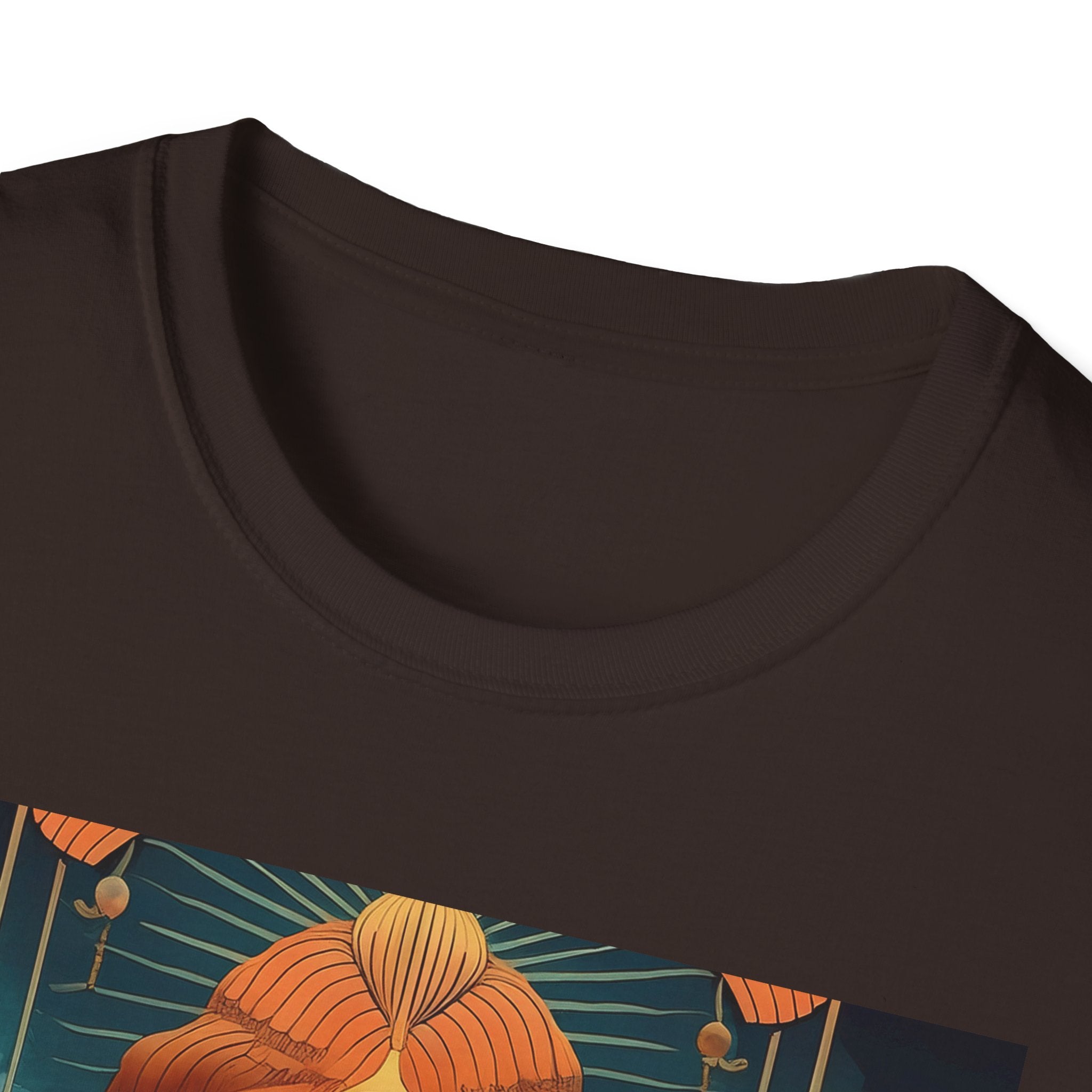 Meditative Goddess T-Shirt — Tranquil Floral Face Art Tee