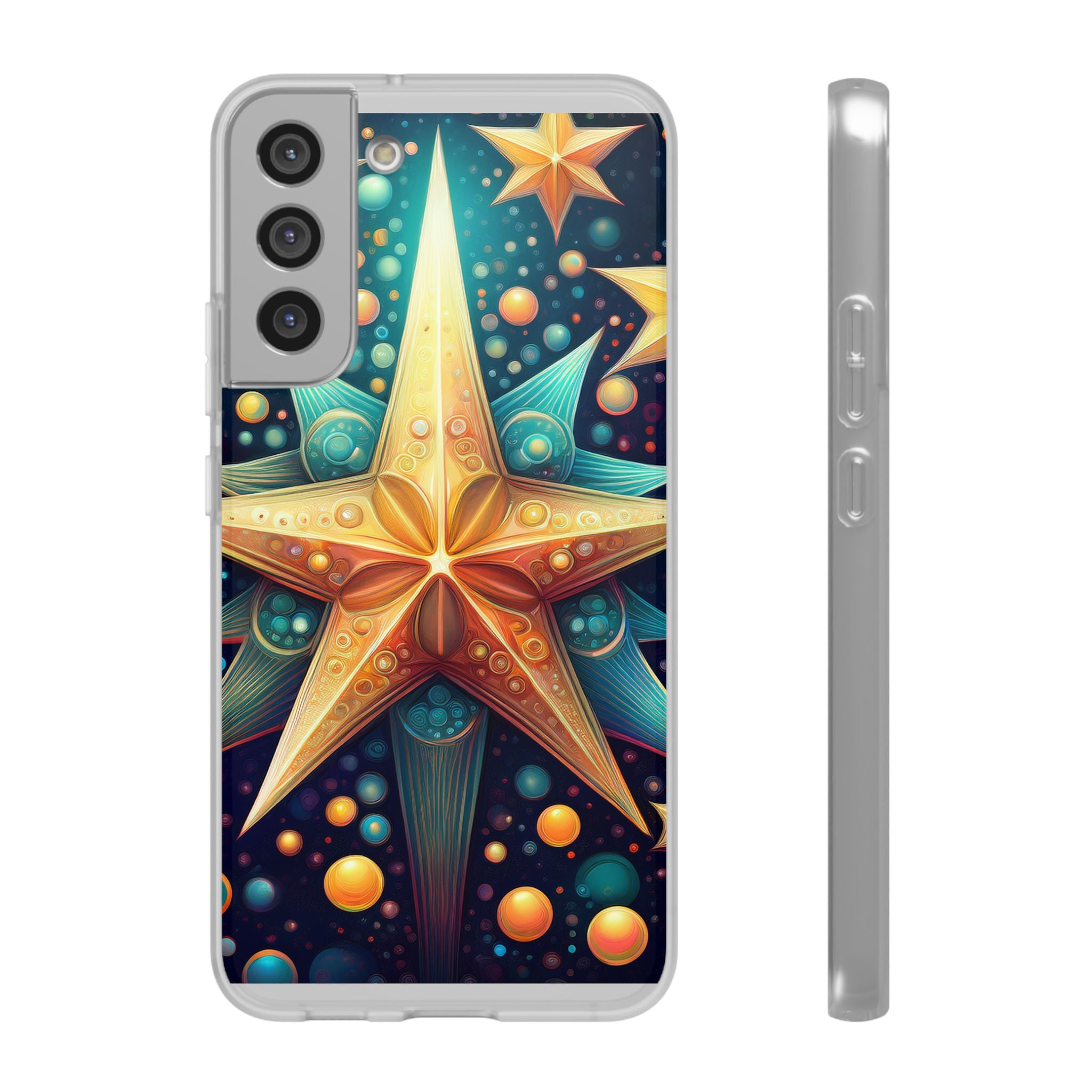 Starburst Galaxy Phone Case — Colorful Cosmic Star Design Flexible Case