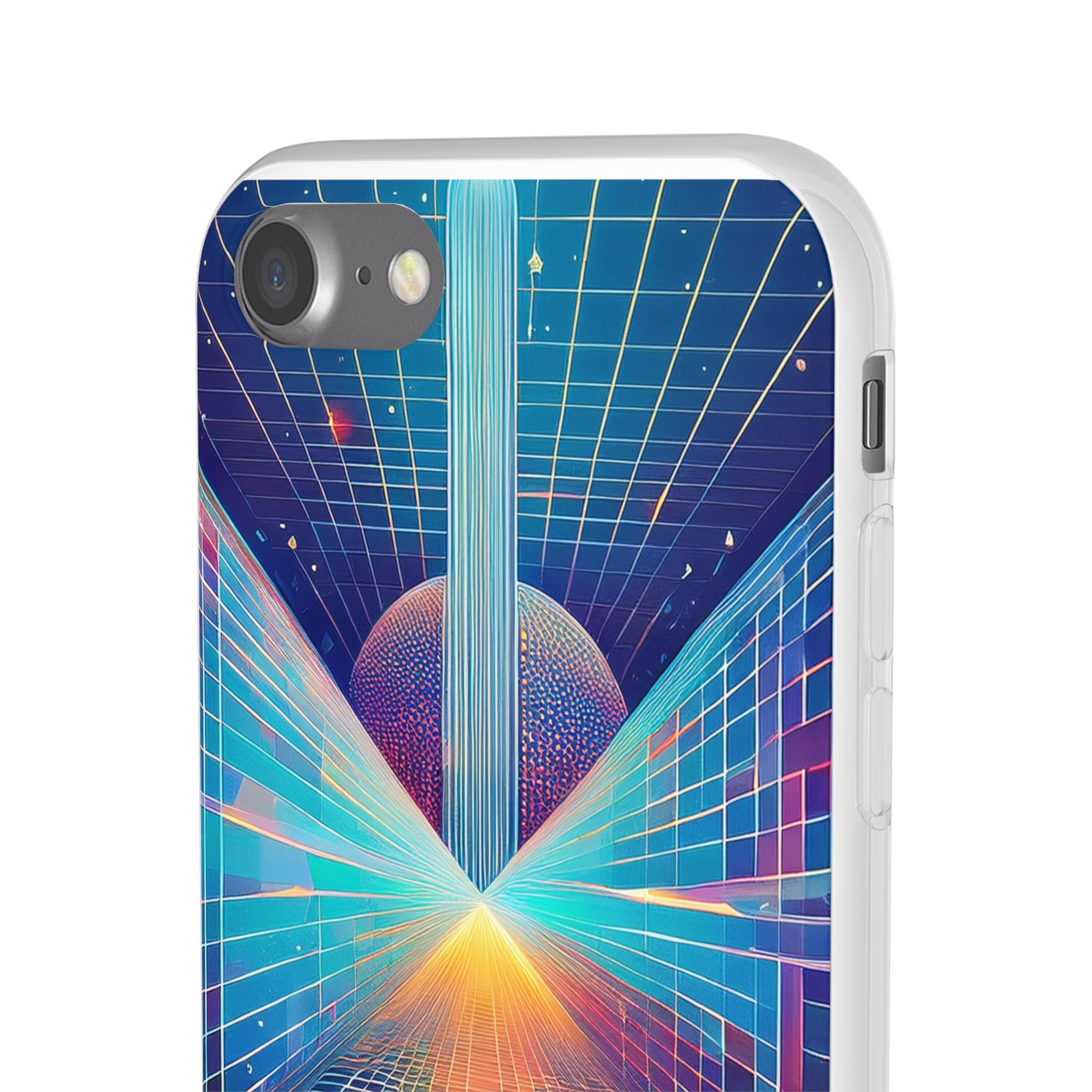 Retro Wave Phone Case — Neon Grid Sci‑Fi iPhone Cover