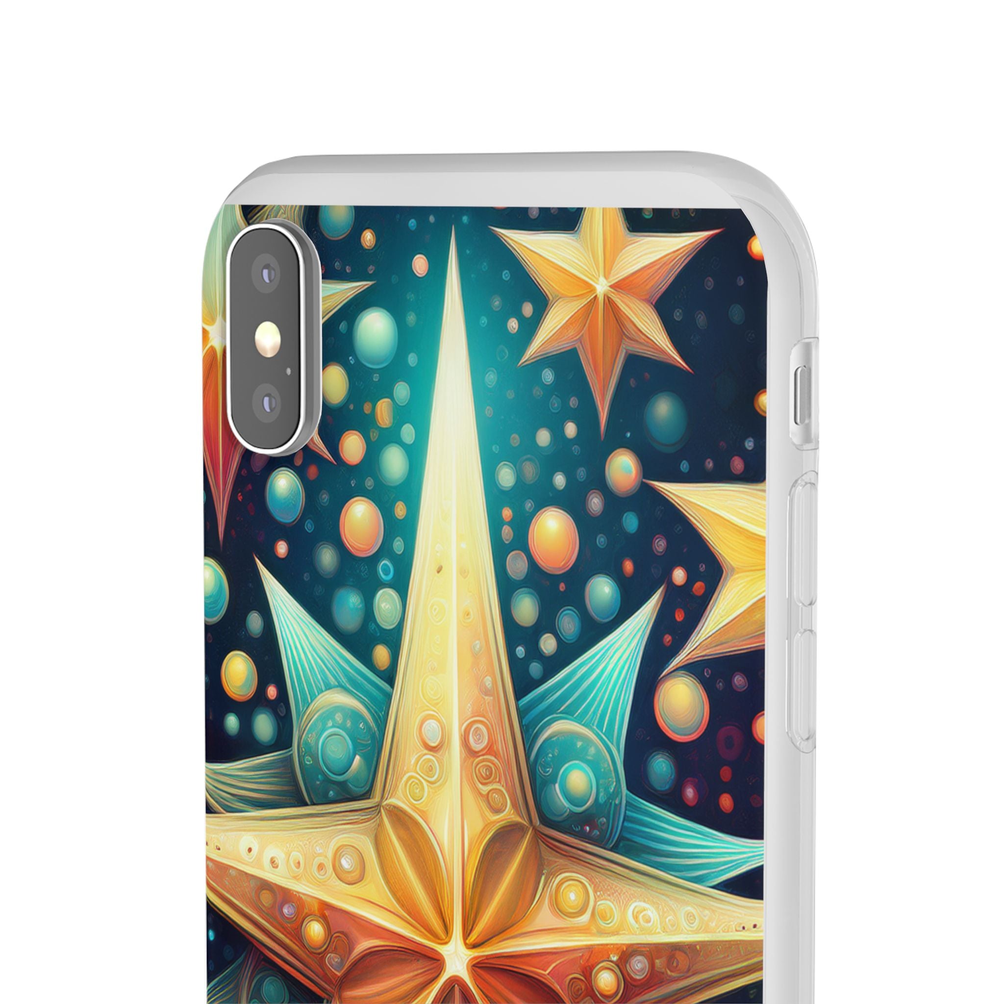 Starburst Galaxy Phone Case — Colorful Cosmic Star Design Flexible Case