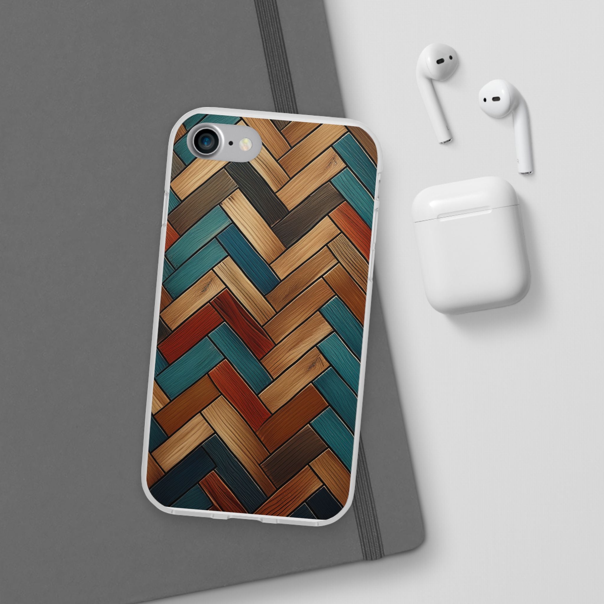 Herringbone Wood Pattern Flexi Phone Case