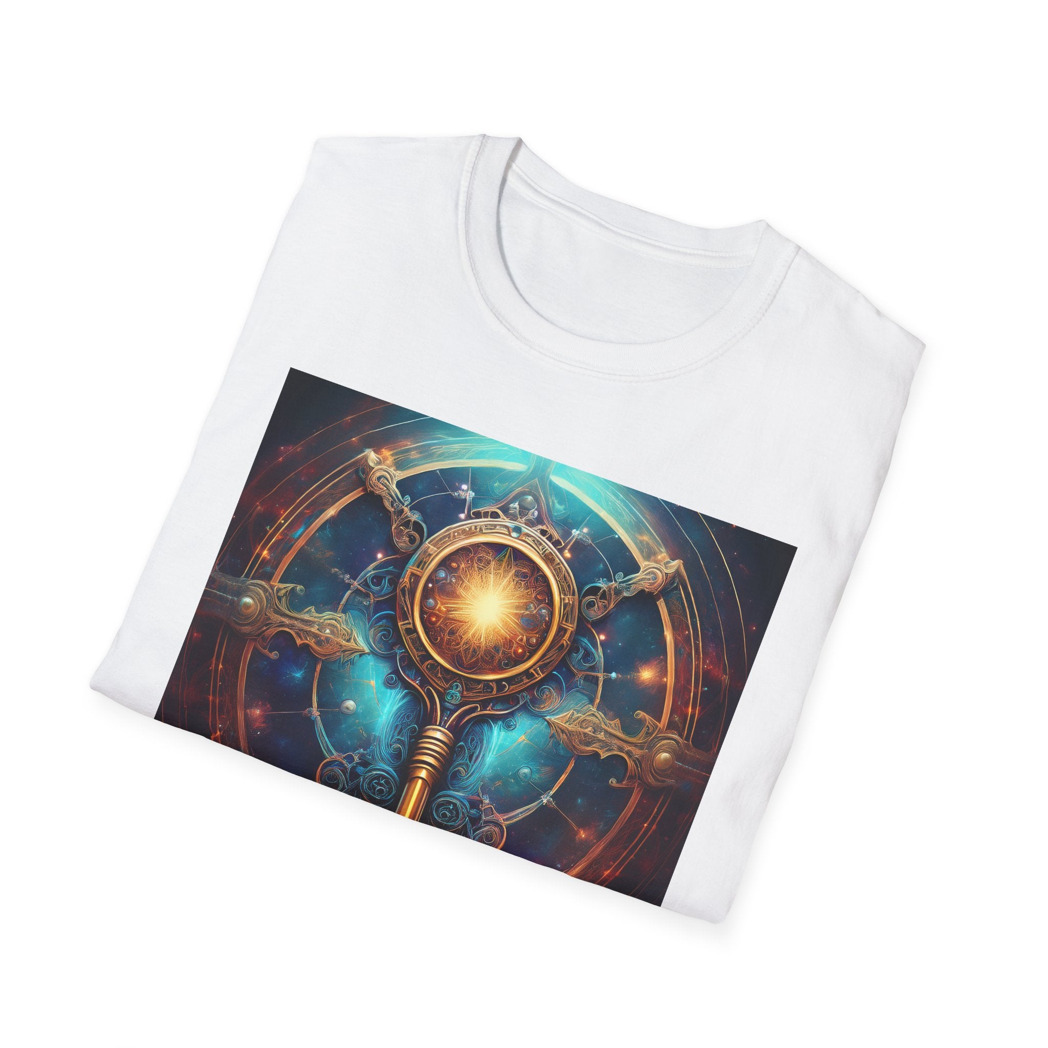 Mystic Golden Key T-Shirt — Fantasy Steampunk Key Art Tee