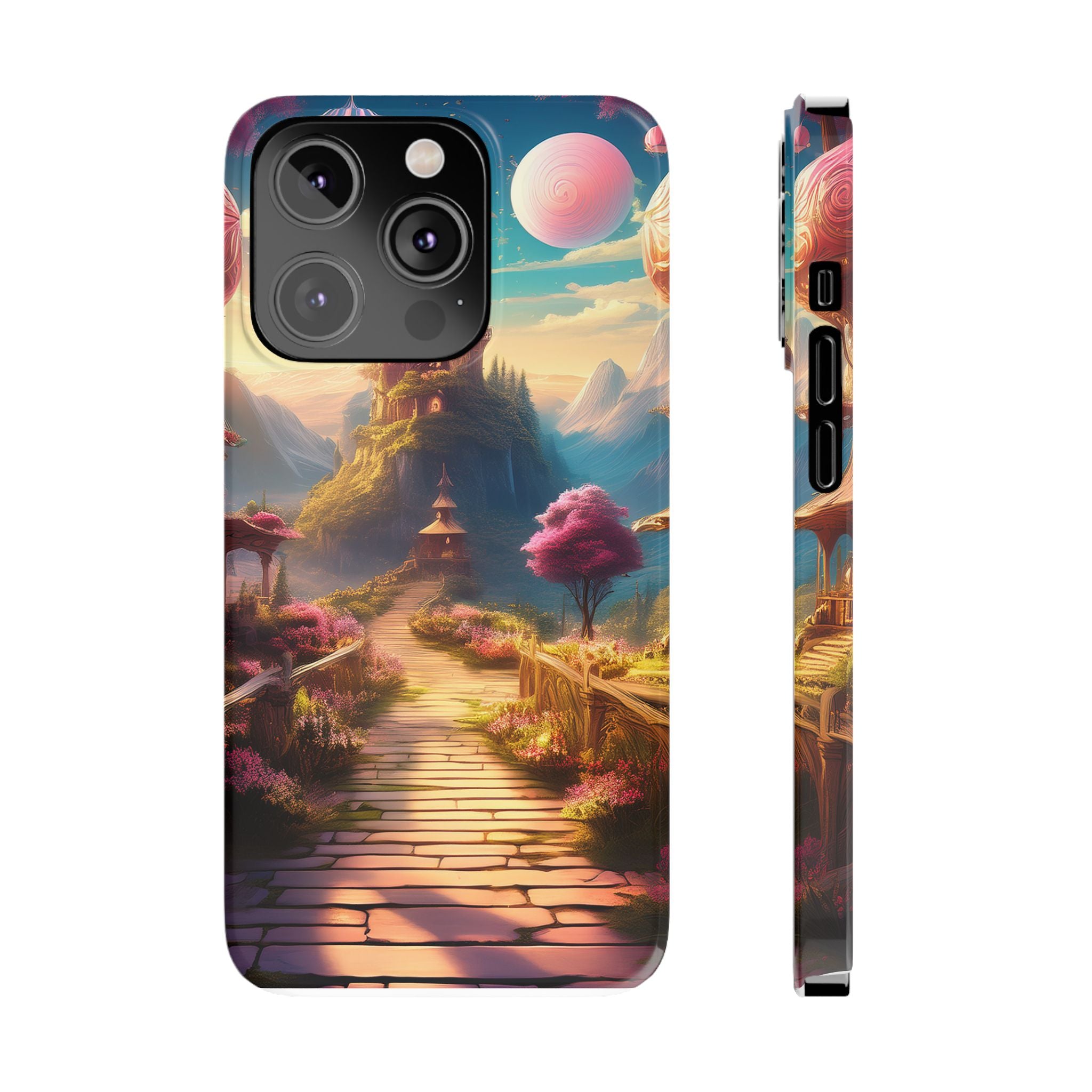 Slim Phone Case — Fantasy Castle Path Scenic iPhone Case