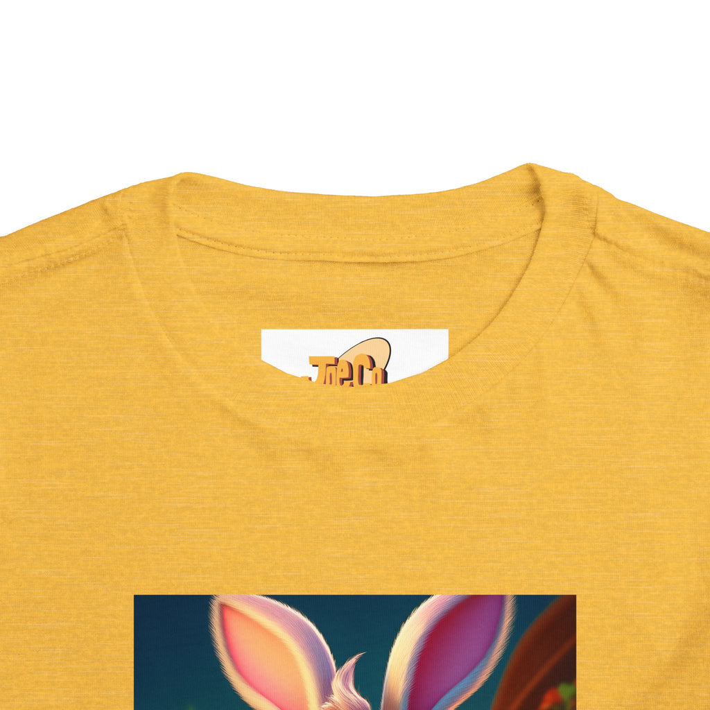 Easter Bunny Toddler Tee — Cute Bunny with Eggs Graphic Shirt