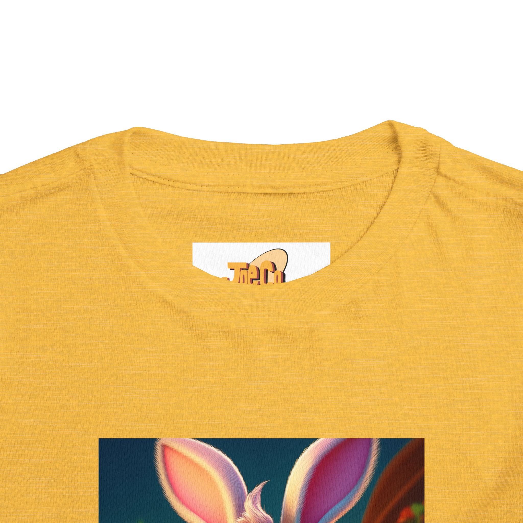 Easter Bunny Toddler Tee — Cute Bunny with Eggs Graphic Shirt