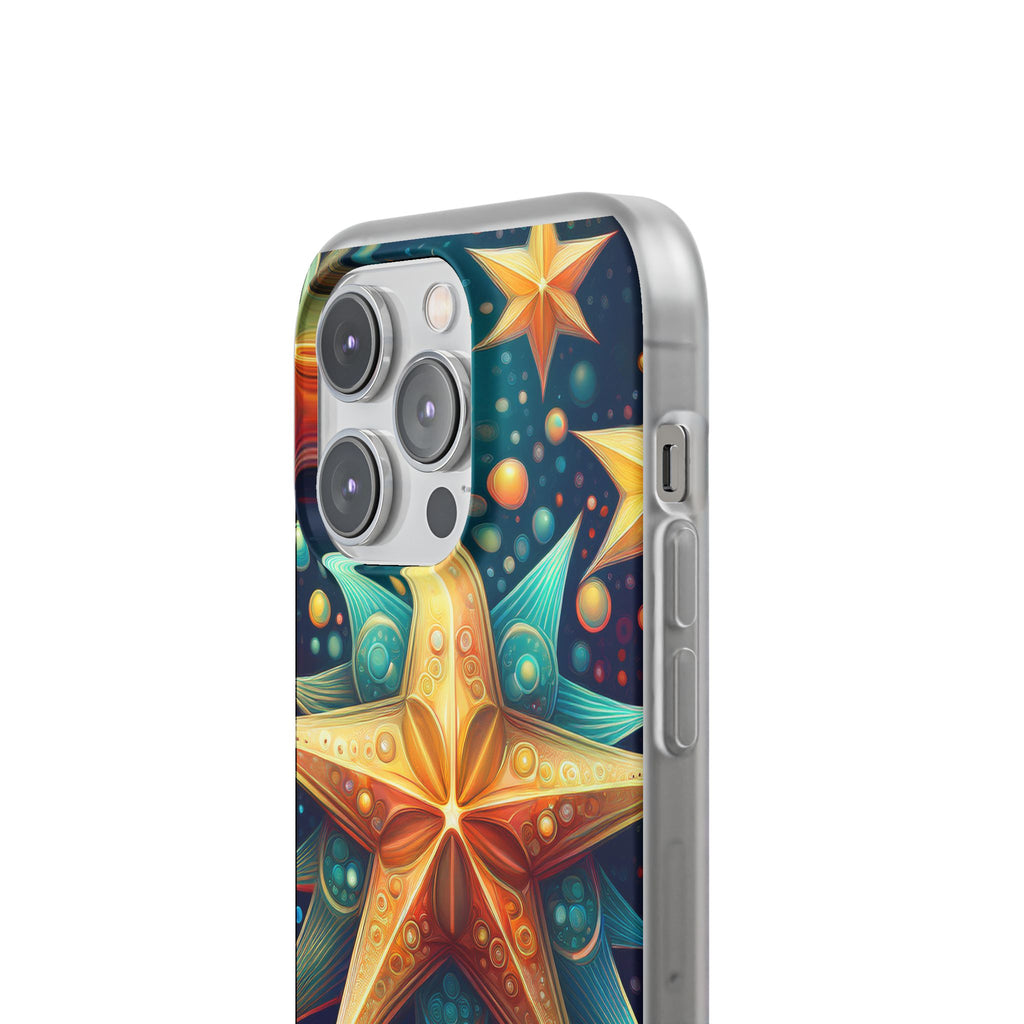 Starburst Galaxy Phone Case — Colorful Cosmic Star Design Flexible Case