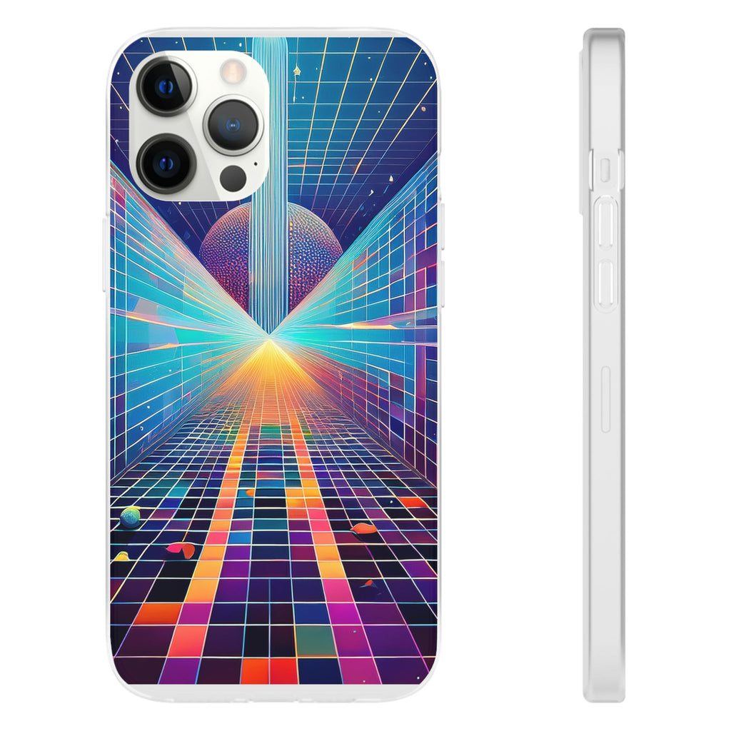 Retro Wave Phone Case — Neon Grid Sci‑Fi iPhone Cover