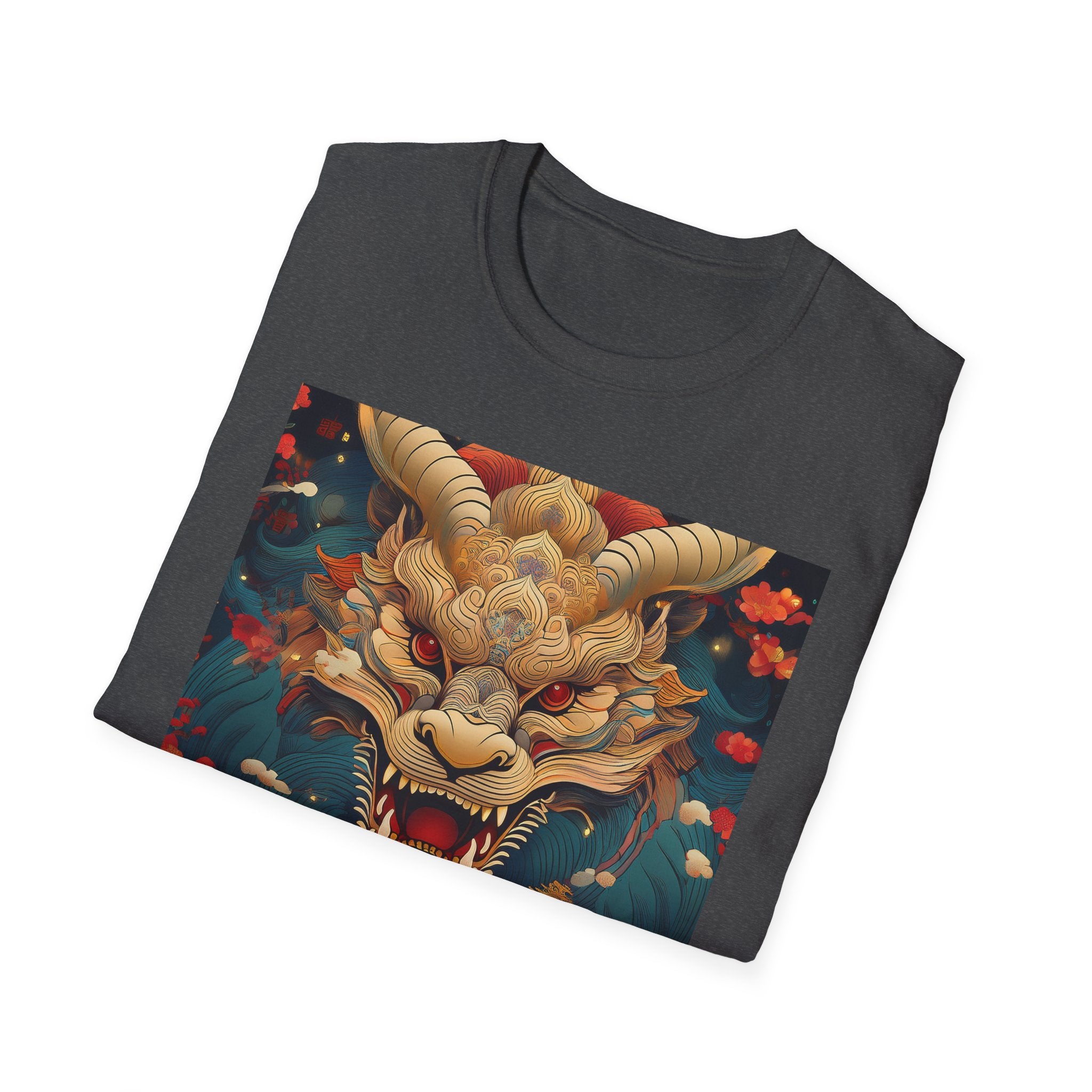 Dragon Mask T-Shirt — Asian Mythic Dragon Art Tee
