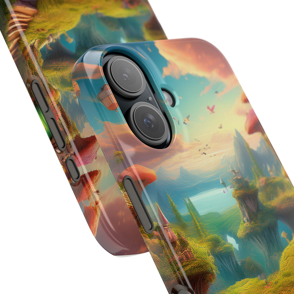 Fantasy Landscape Slim Phone Case — Enchanted Mushroom Path