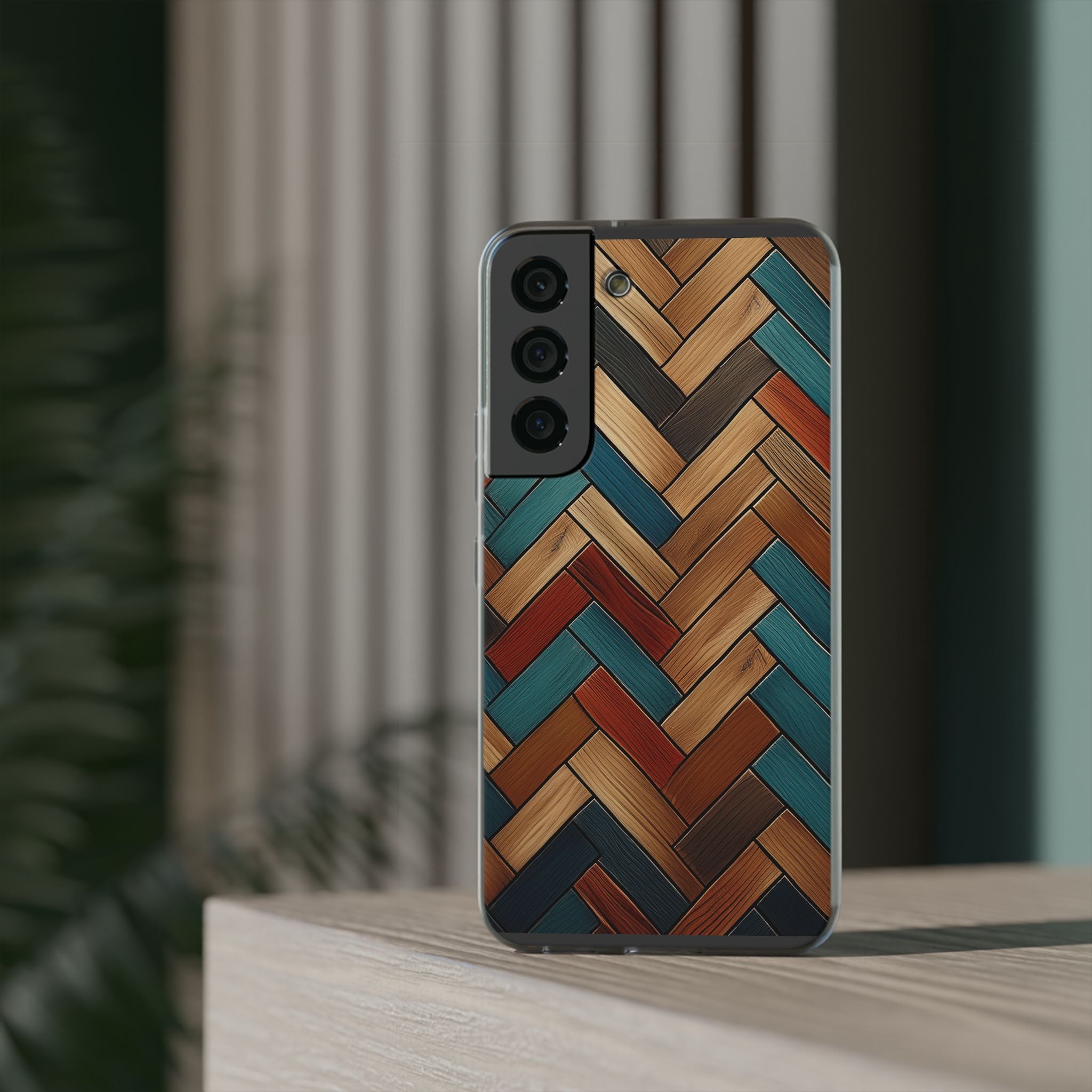 Herringbone Wood Pattern Flexi Phone Case