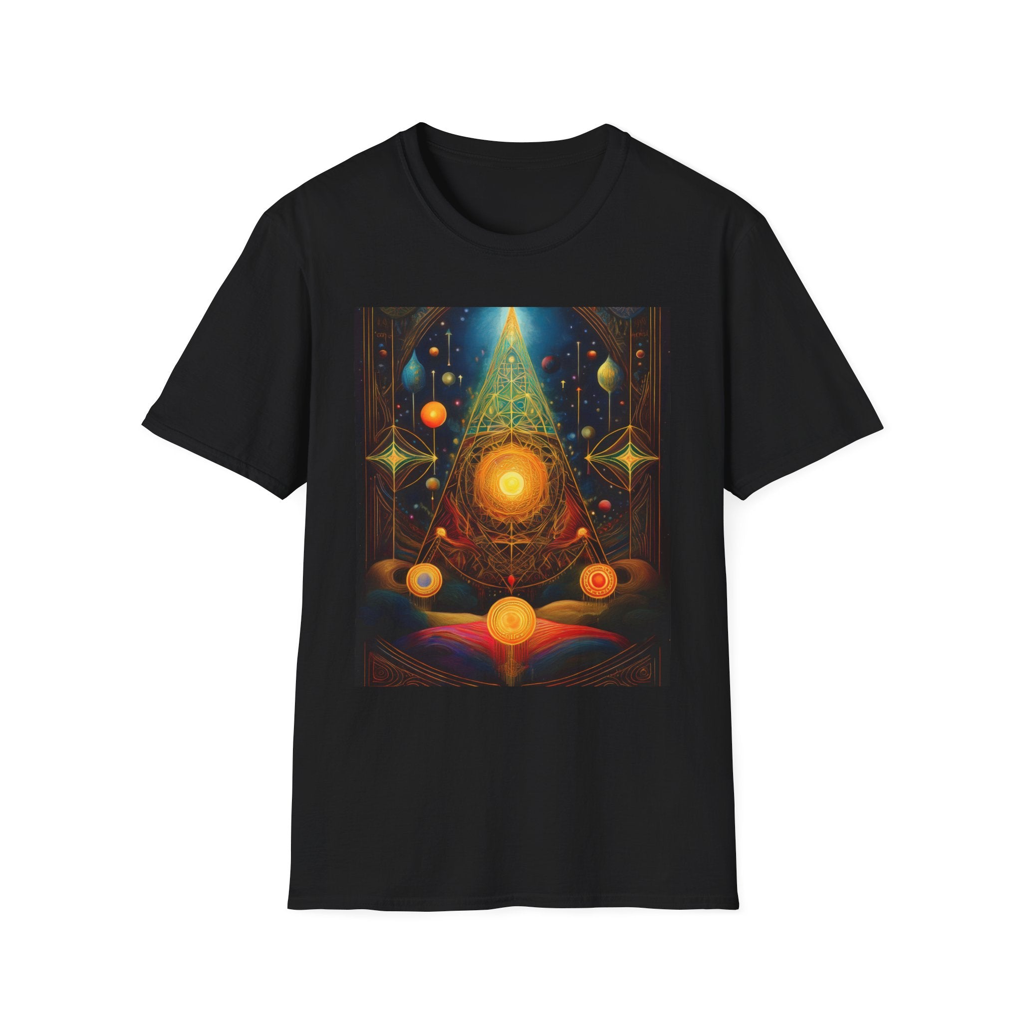 Mystic Sun Pyramid Graphic T-Shirt