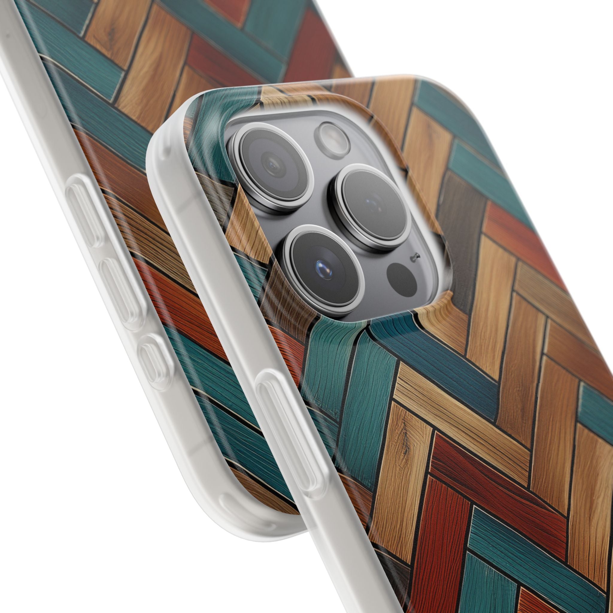 Herringbone Wood Pattern Flexi Phone Case