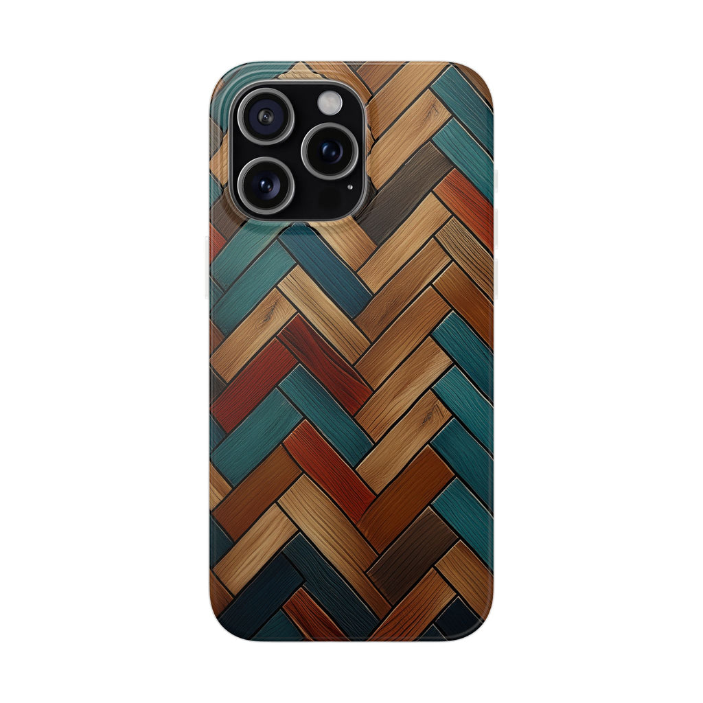 Herringbone Wood Pattern Flexi Phone Case
