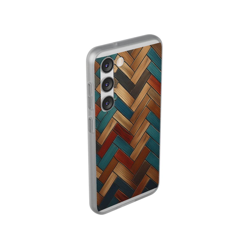 Herringbone Wood Pattern Flexi Phone Case