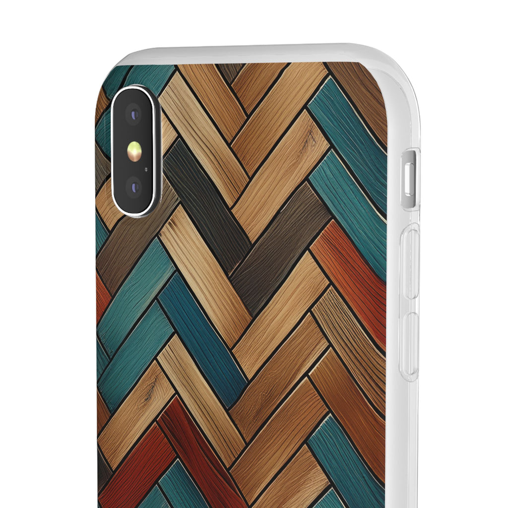 Herringbone Wood Pattern Flexi Phone Case