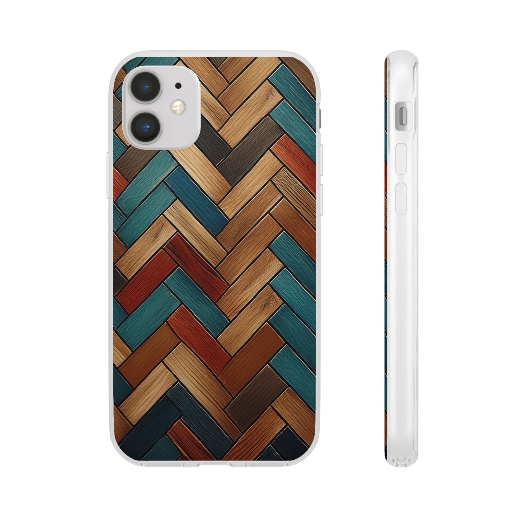 Herringbone Wood Pattern Flexi Phone Case