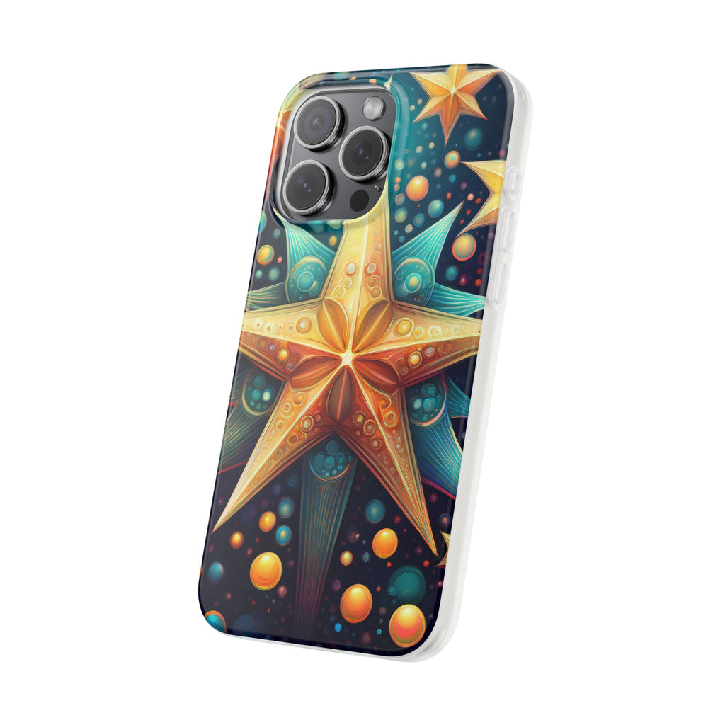 Starburst Galaxy Phone Case — Colorful Cosmic Star Design Flexible Case