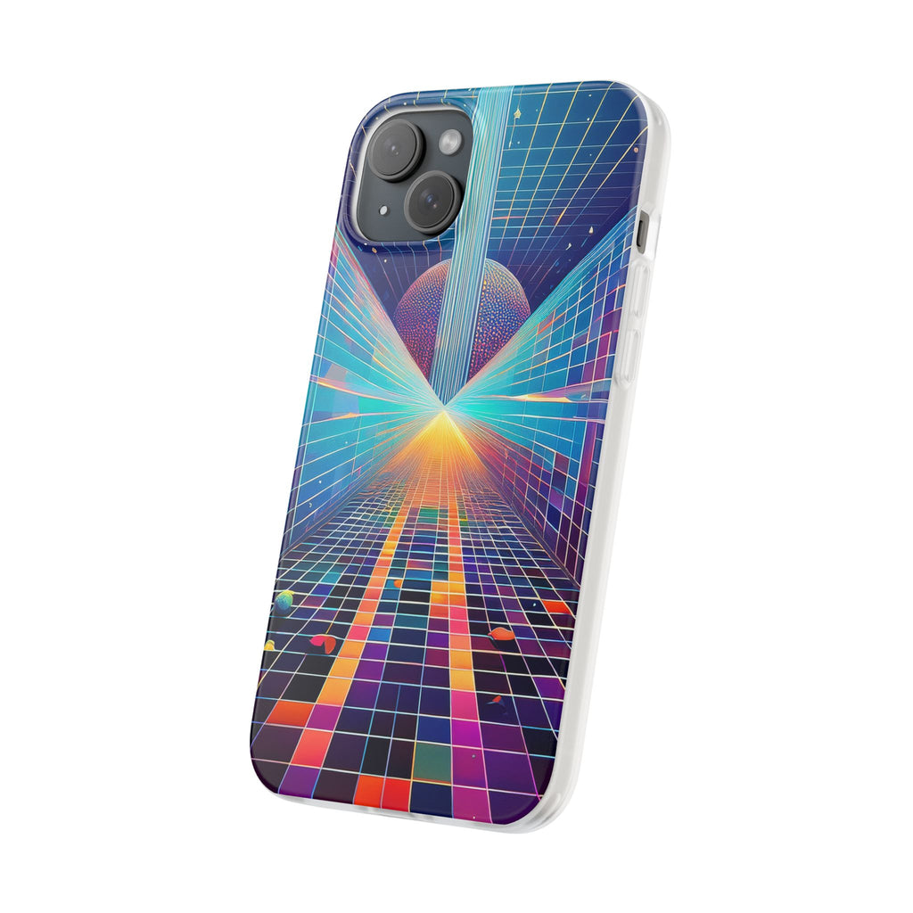 Retro Wave Phone Case — Neon Grid Sci‑Fi iPhone Cover