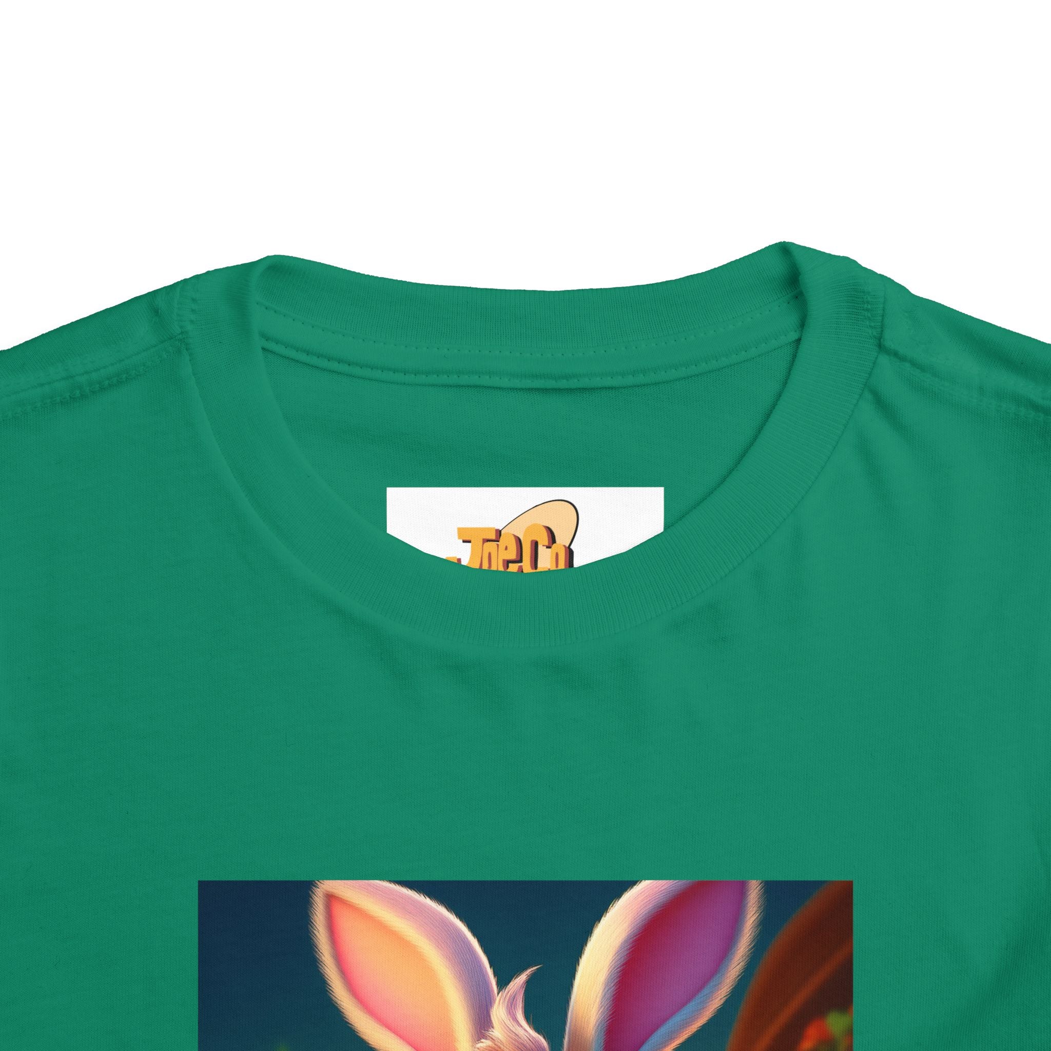 Easter Bunny Toddler Tee — Cute Bunny with Eggs Graphic Shirt