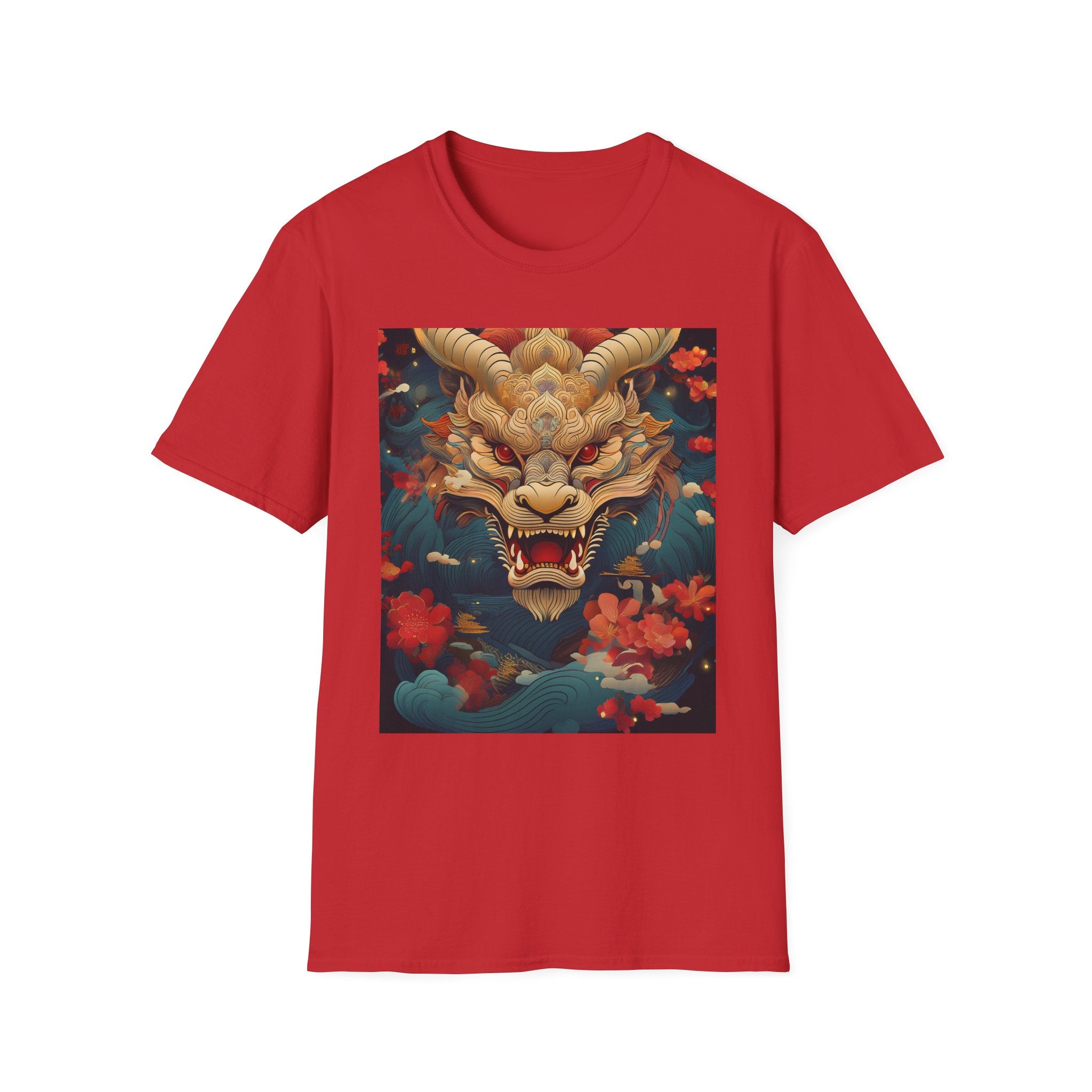 Dragon Mask T-Shirt — Asian Mythic Dragon Art Tee