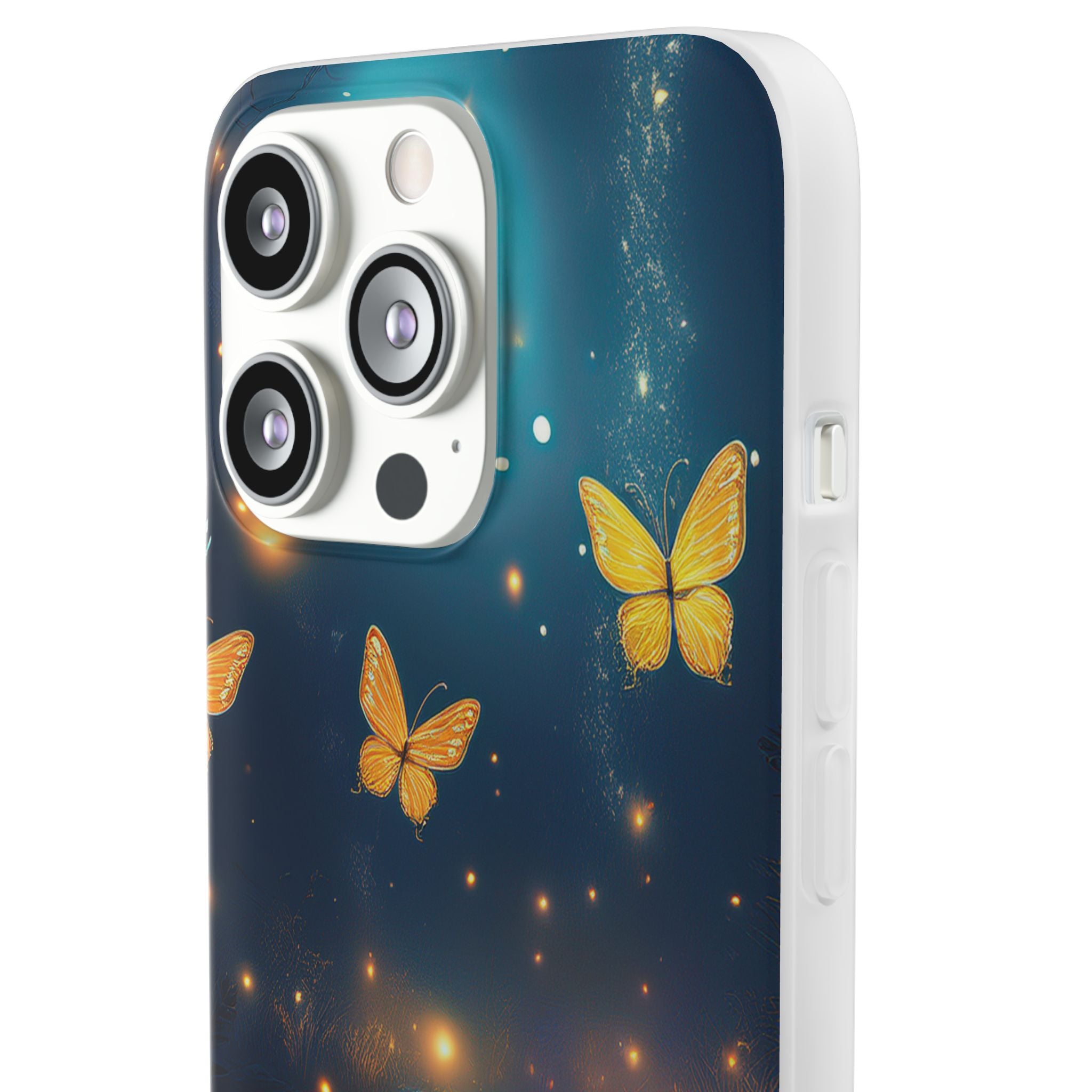 Butterfly Night Sky Phone Case – Glowing Firefly Fantasy for iPhone