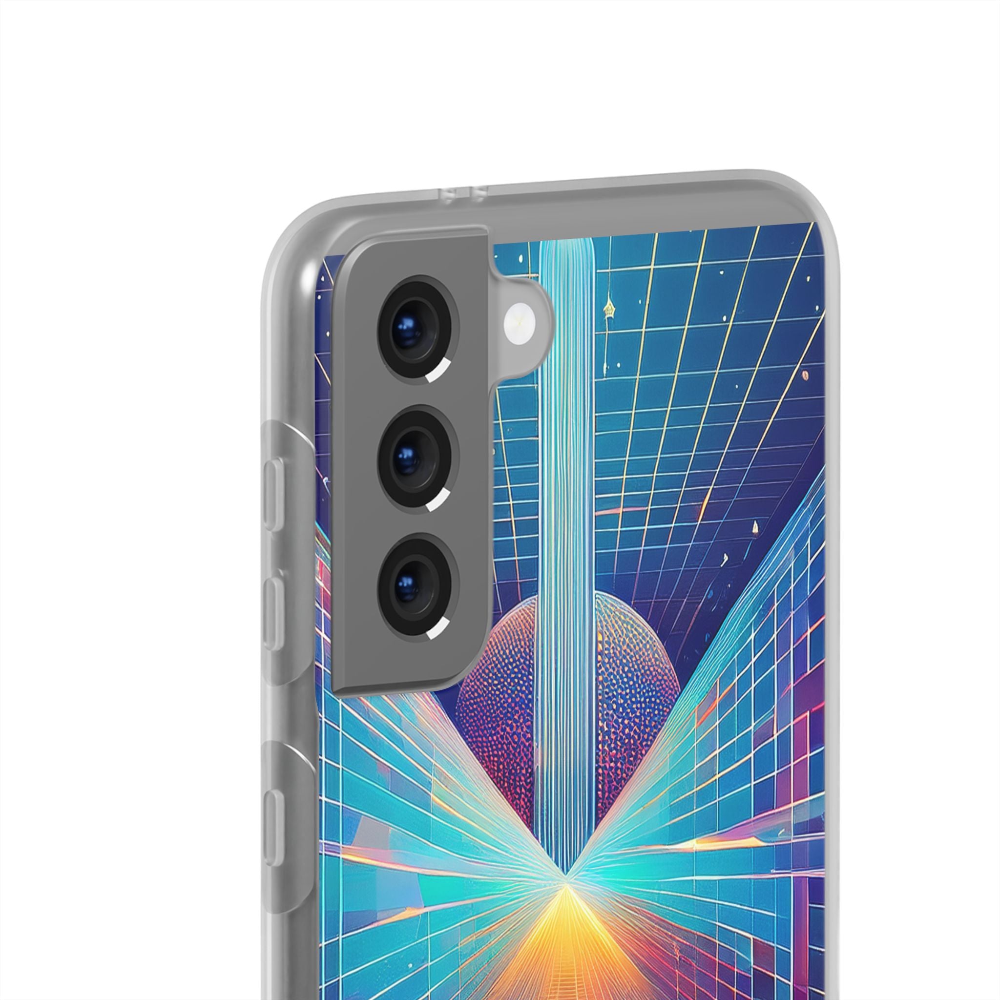 Retro Wave Phone Case — Neon Grid Sci‑Fi iPhone Cover