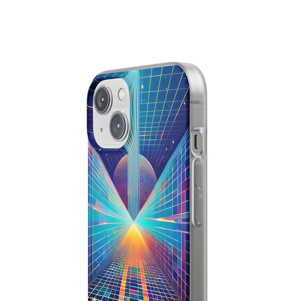 Retro Wave Phone Case — Neon Grid Sci‑Fi iPhone Cover