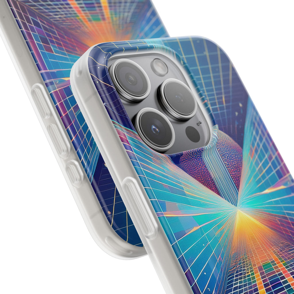 Retro Wave Phone Case — Neon Grid Sci‑Fi iPhone Cover
