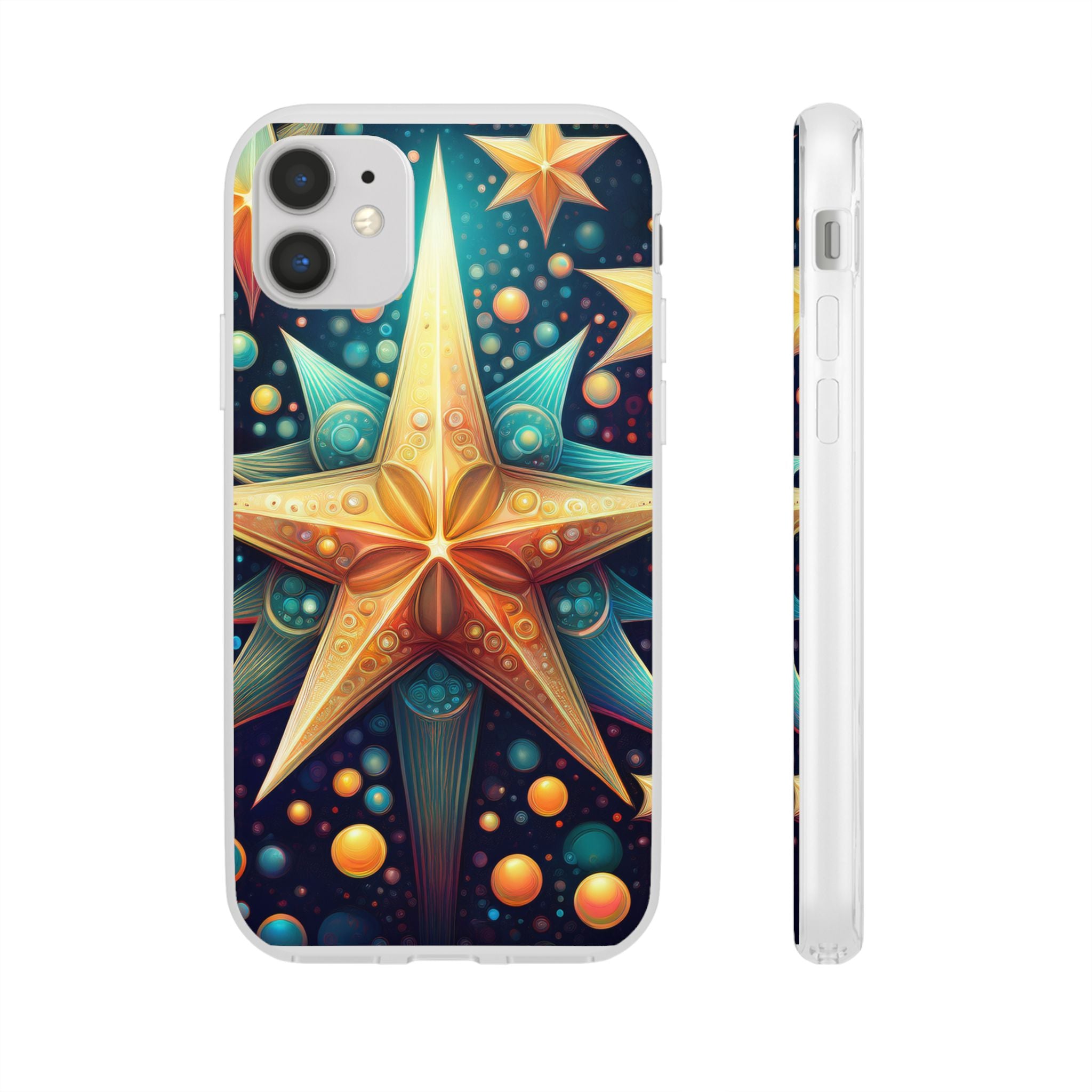 Starburst Galaxy Phone Case — Colorful Cosmic Star Design Flexible Case