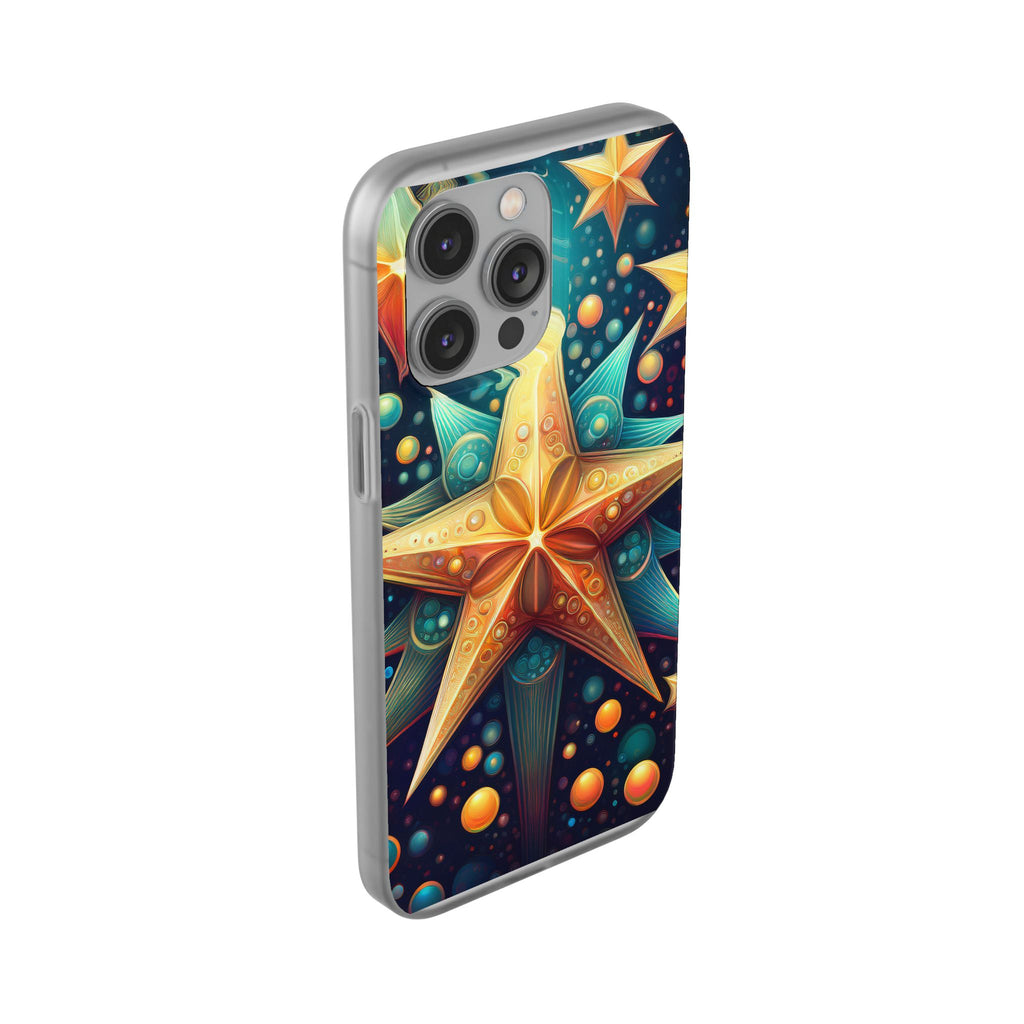Starburst Galaxy Phone Case — Colorful Cosmic Star Design Flexible Case