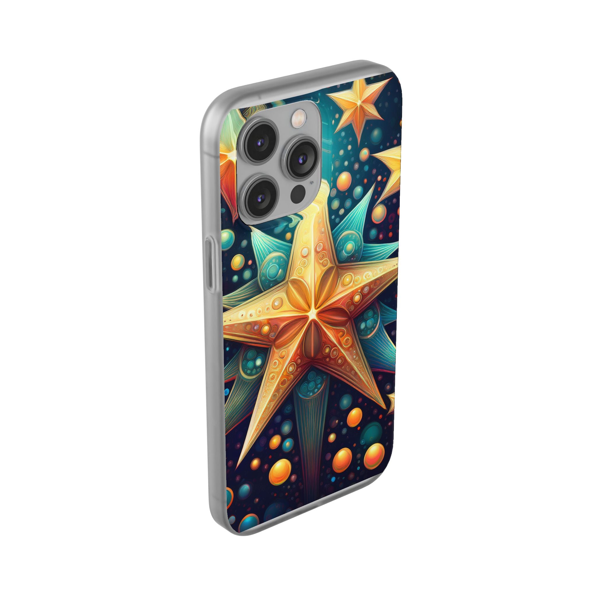 Starburst Galaxy Phone Case — Colorful Cosmic Star Design Flexible Case