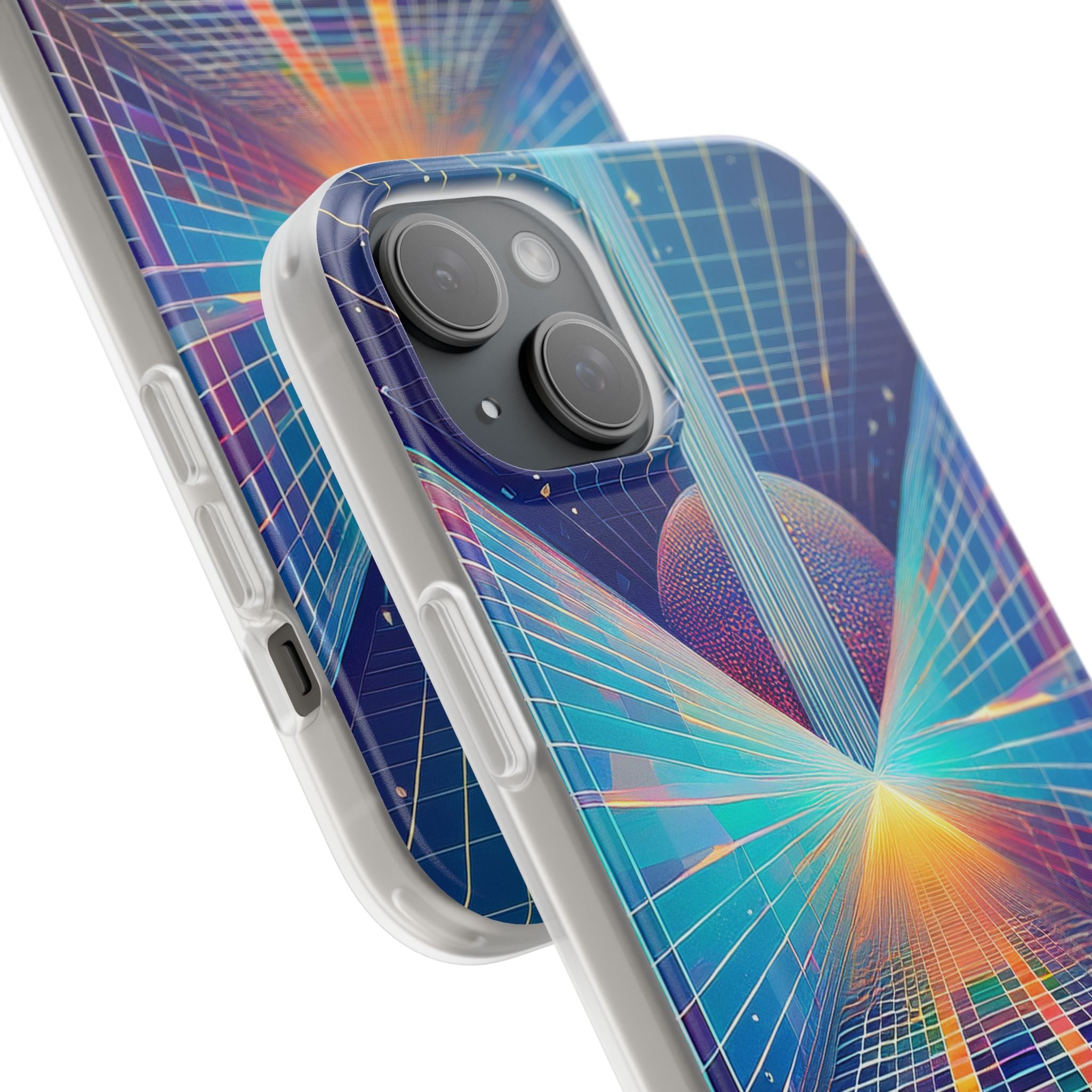 Retro Wave Phone Case — Neon Grid Sci‑Fi iPhone Cover