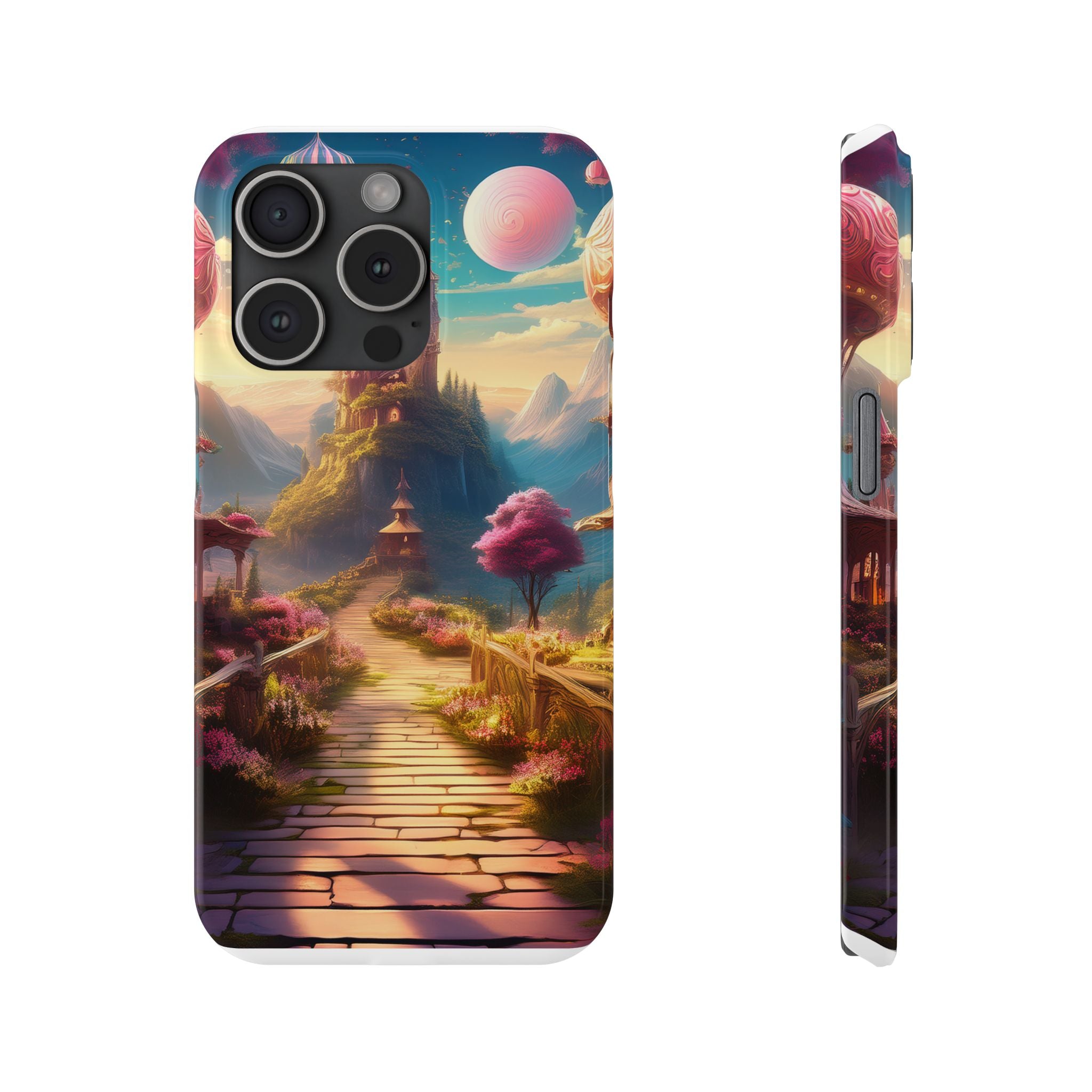 Slim Phone Case — Fantasy Castle Path Scenic iPhone Case