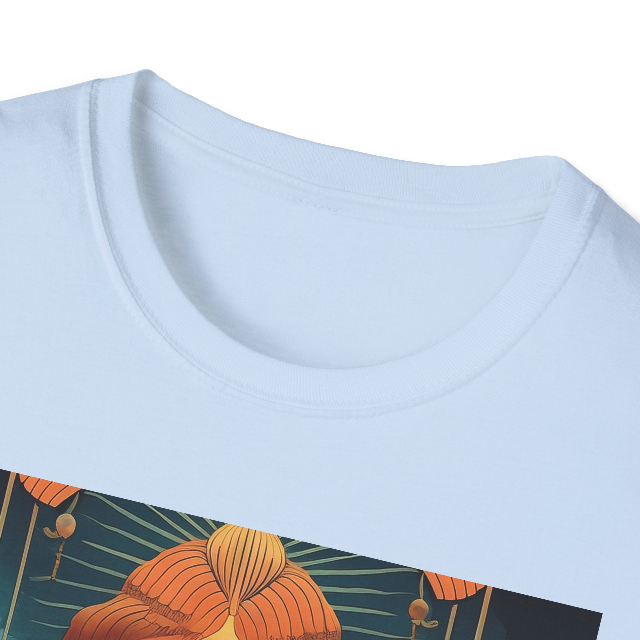 Meditative Goddess T-Shirt — Tranquil Floral Face Art Tee