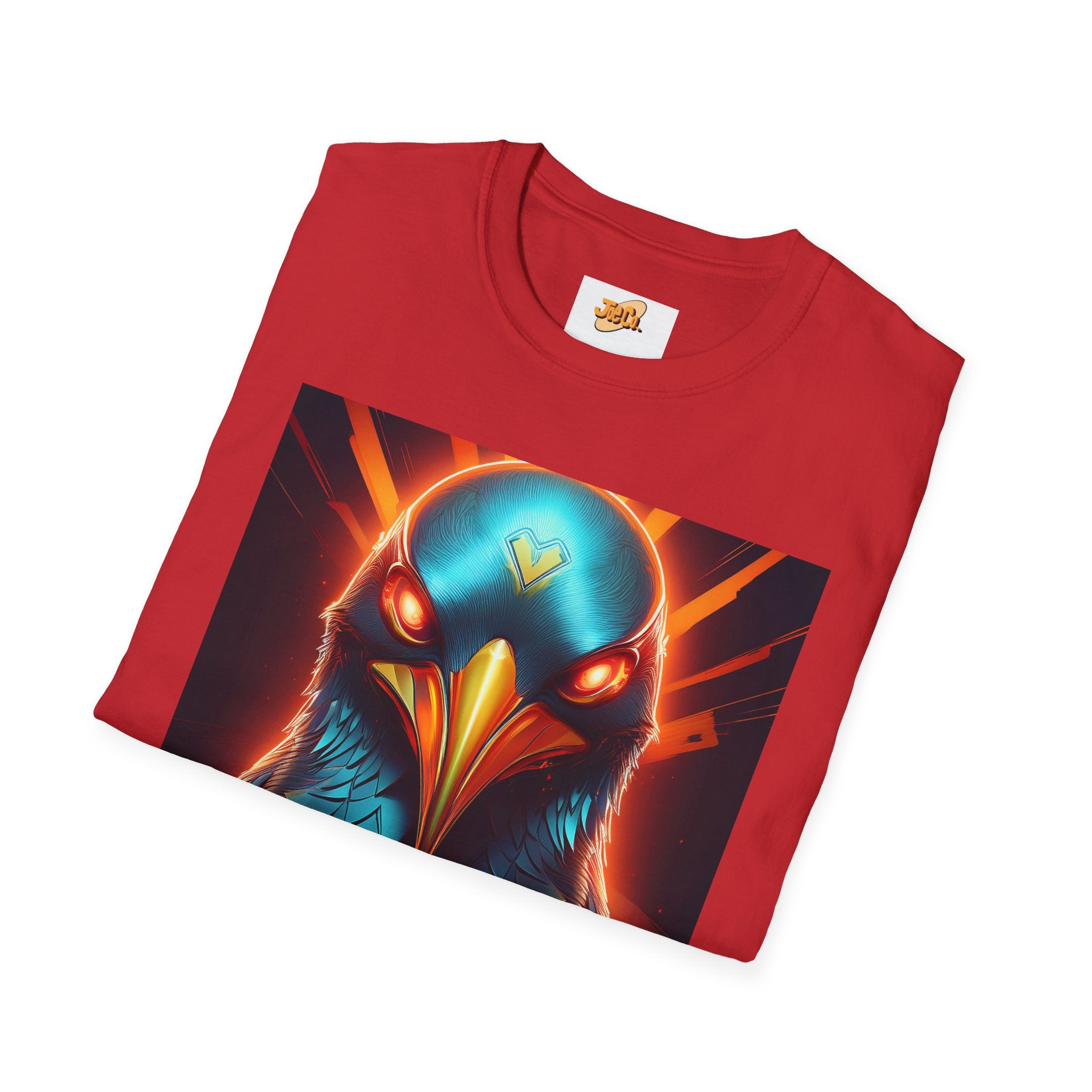 Mystic Raven Graphic T-Shirt — Neon Bird Art Tee