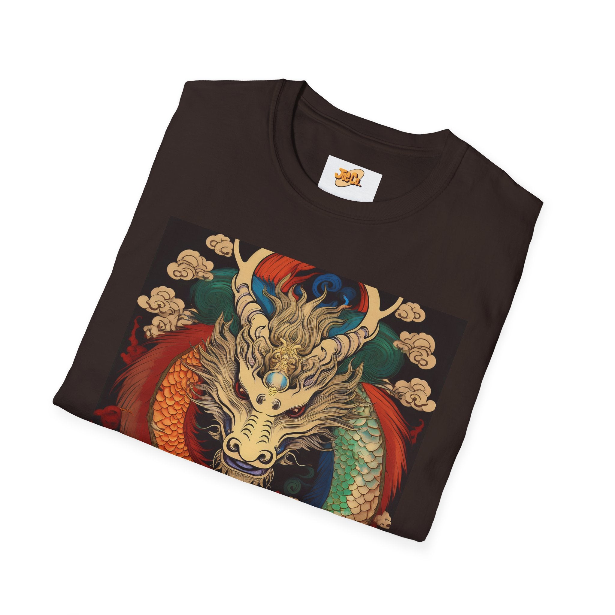Dragon Koi Fusion T-Shirt — Vibrant Asian Mythical Dragon & Koi Art Tee