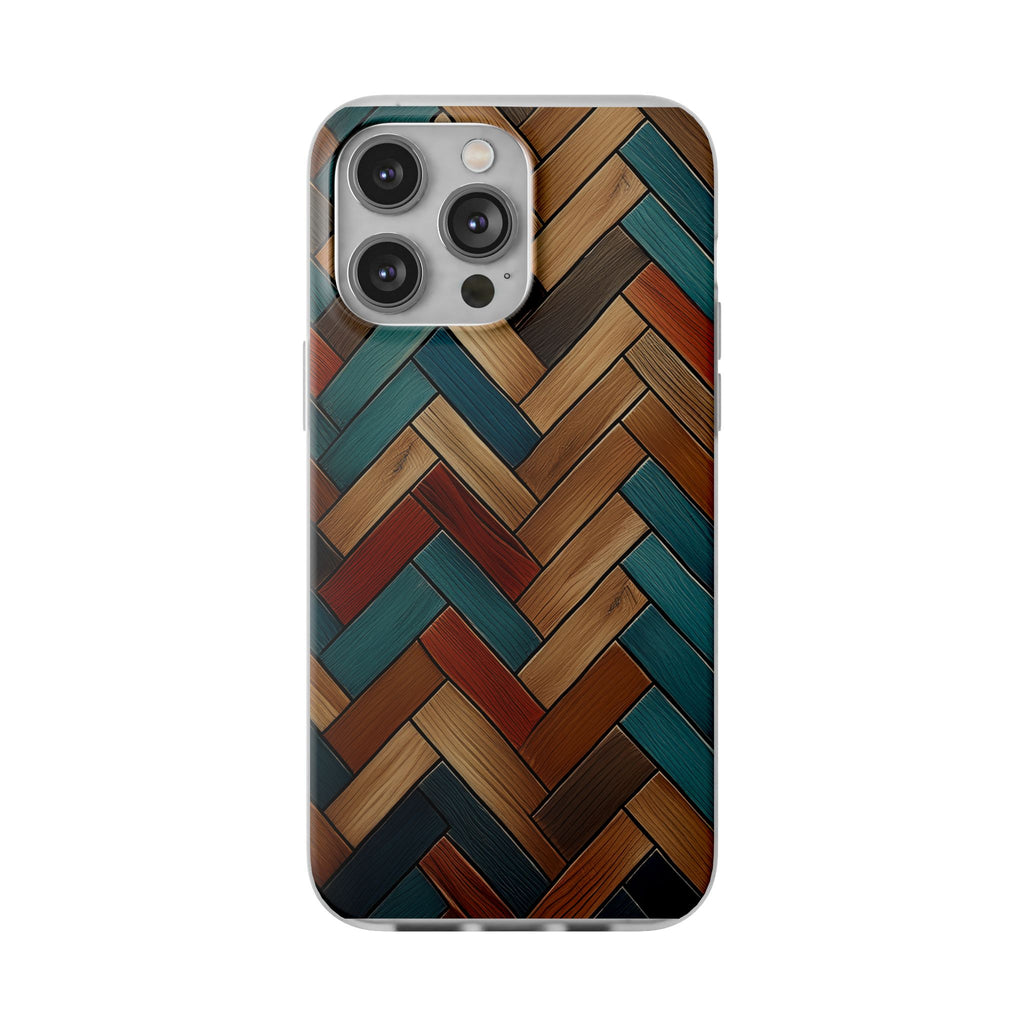 Herringbone Wood Pattern Flexi Phone Case
