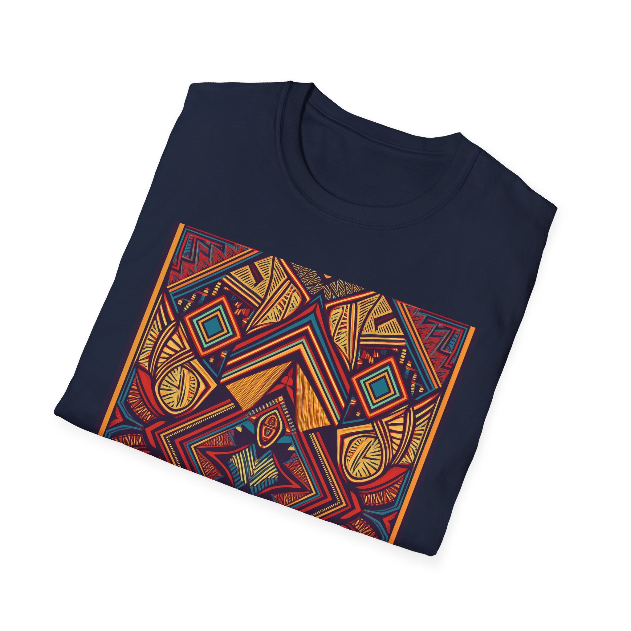 Geometric Tribal Pattern T-Shirt — Boho Vintage Aztec Graphic Tee