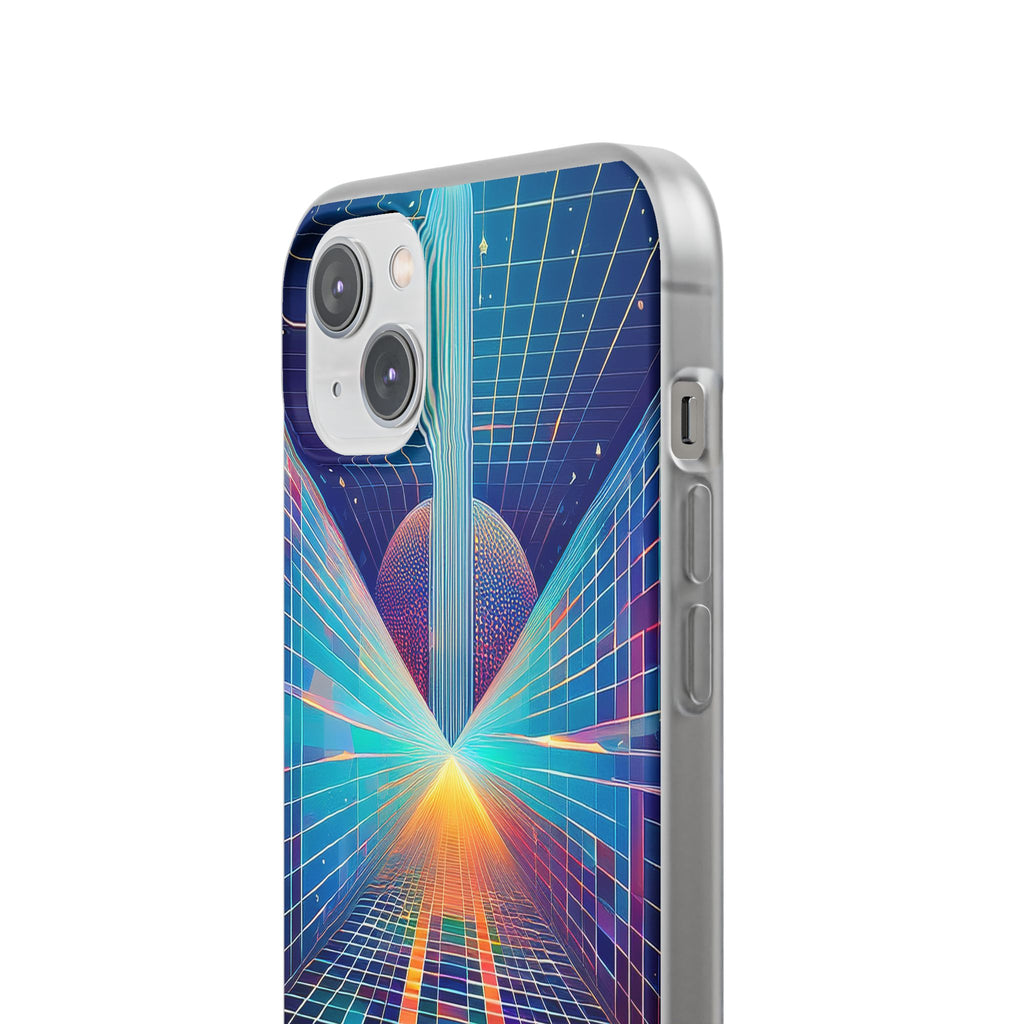 Retro Wave Phone Case — Neon Grid Sci‑Fi iPhone Cover
