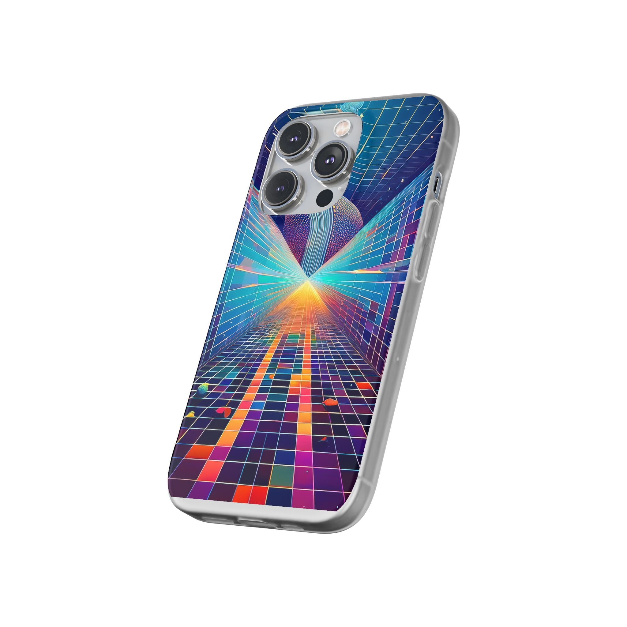 Retro Wave Phone Case — Neon Grid Sci‑Fi iPhone Cover