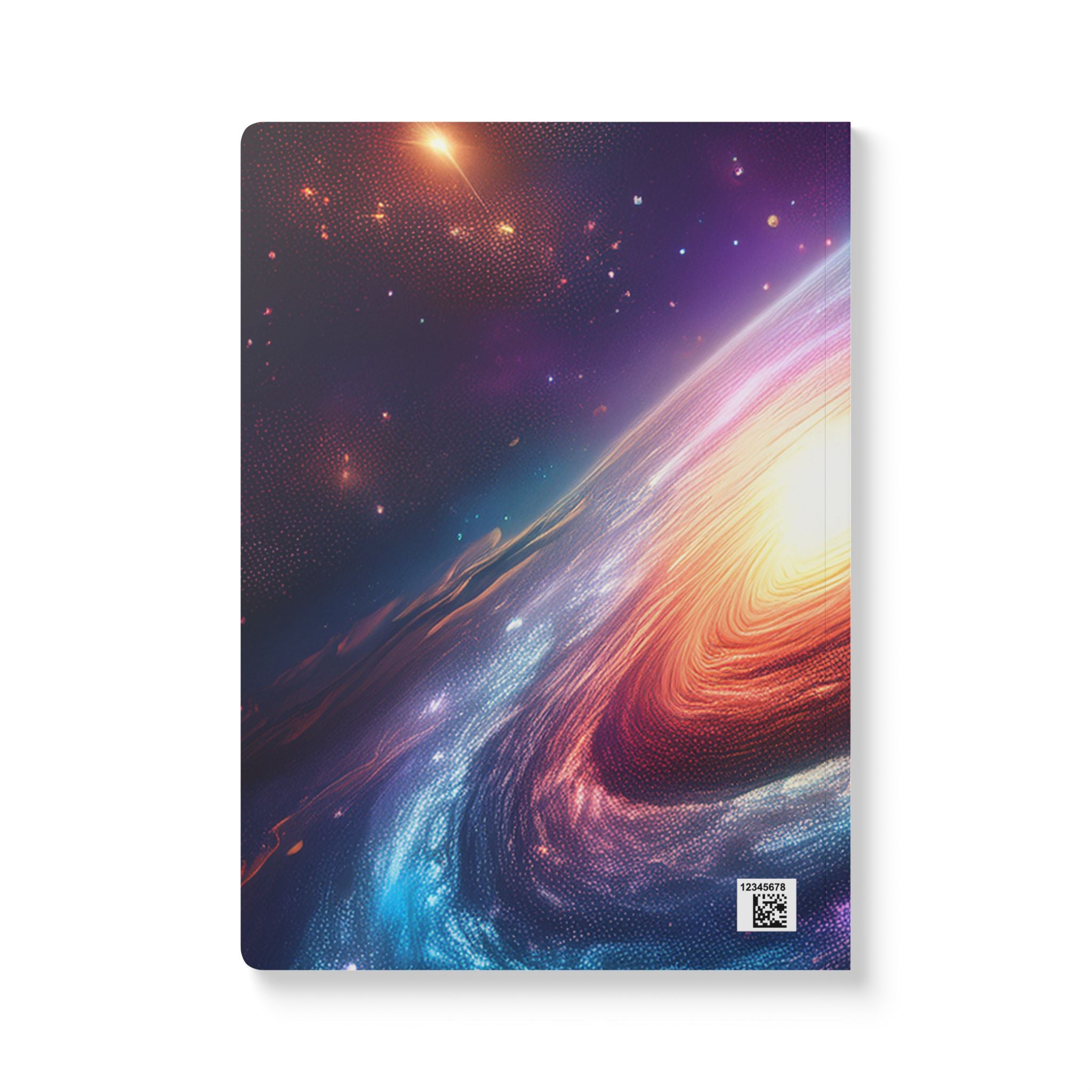 Galaxy Swirl Softcover Journal — Cosmic Space Notebook with Printed Interior