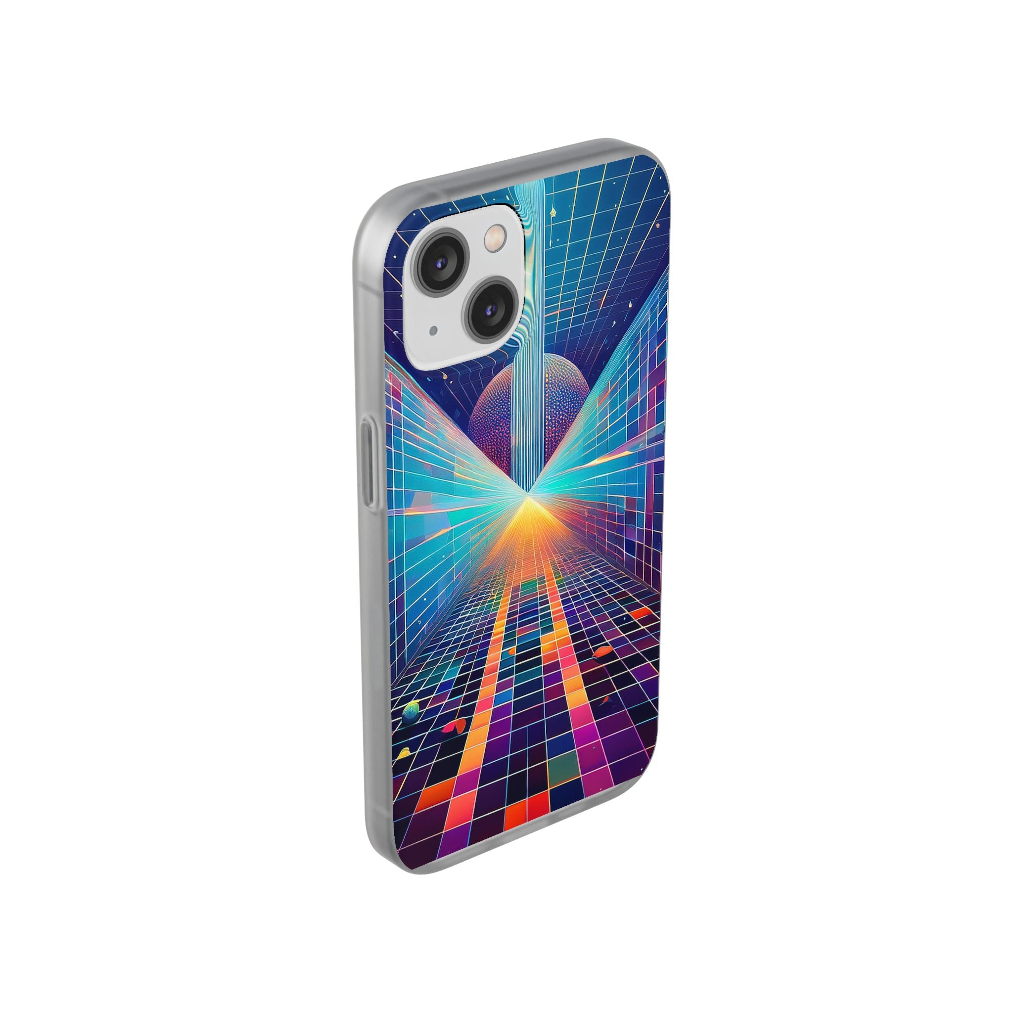 Retro Wave Phone Case — Neon Grid Sci‑Fi iPhone Cover