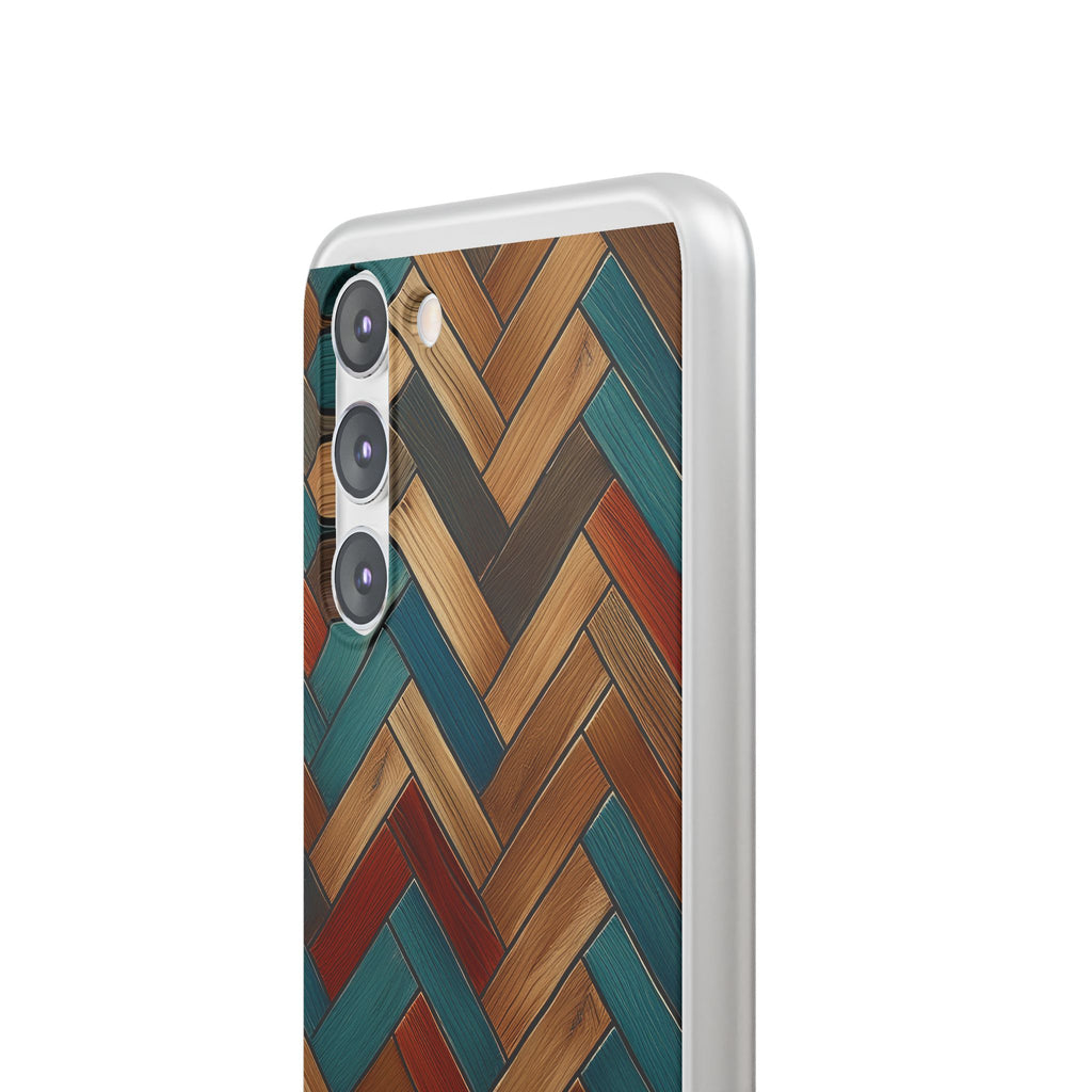Herringbone Wood Pattern Flexi Phone Case
